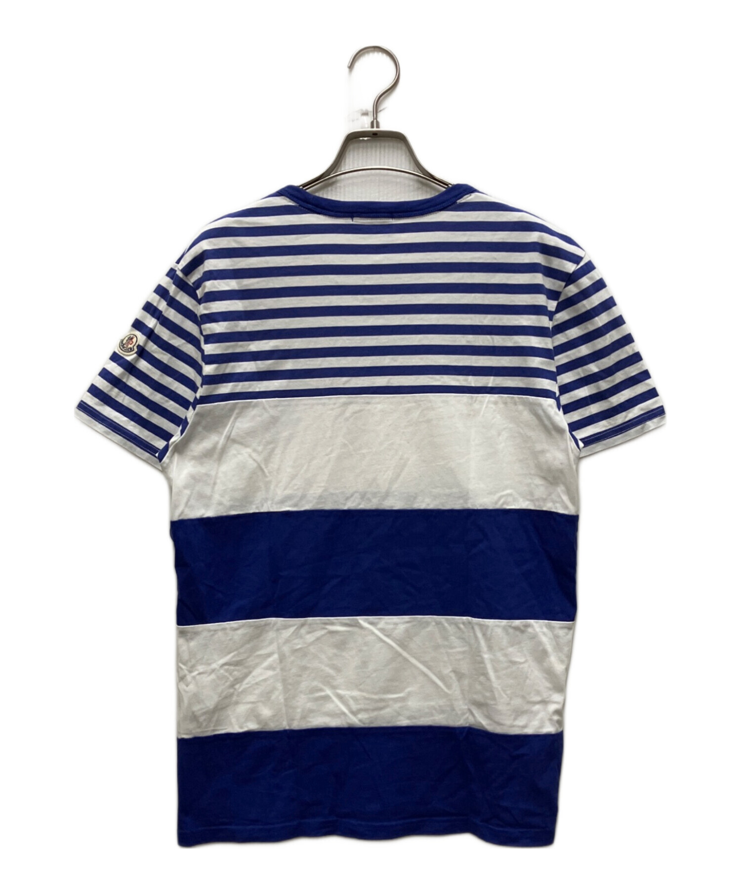 中古・古着通販】MONCLER (モンクレール) ボーダーカットソー ホワイト 
