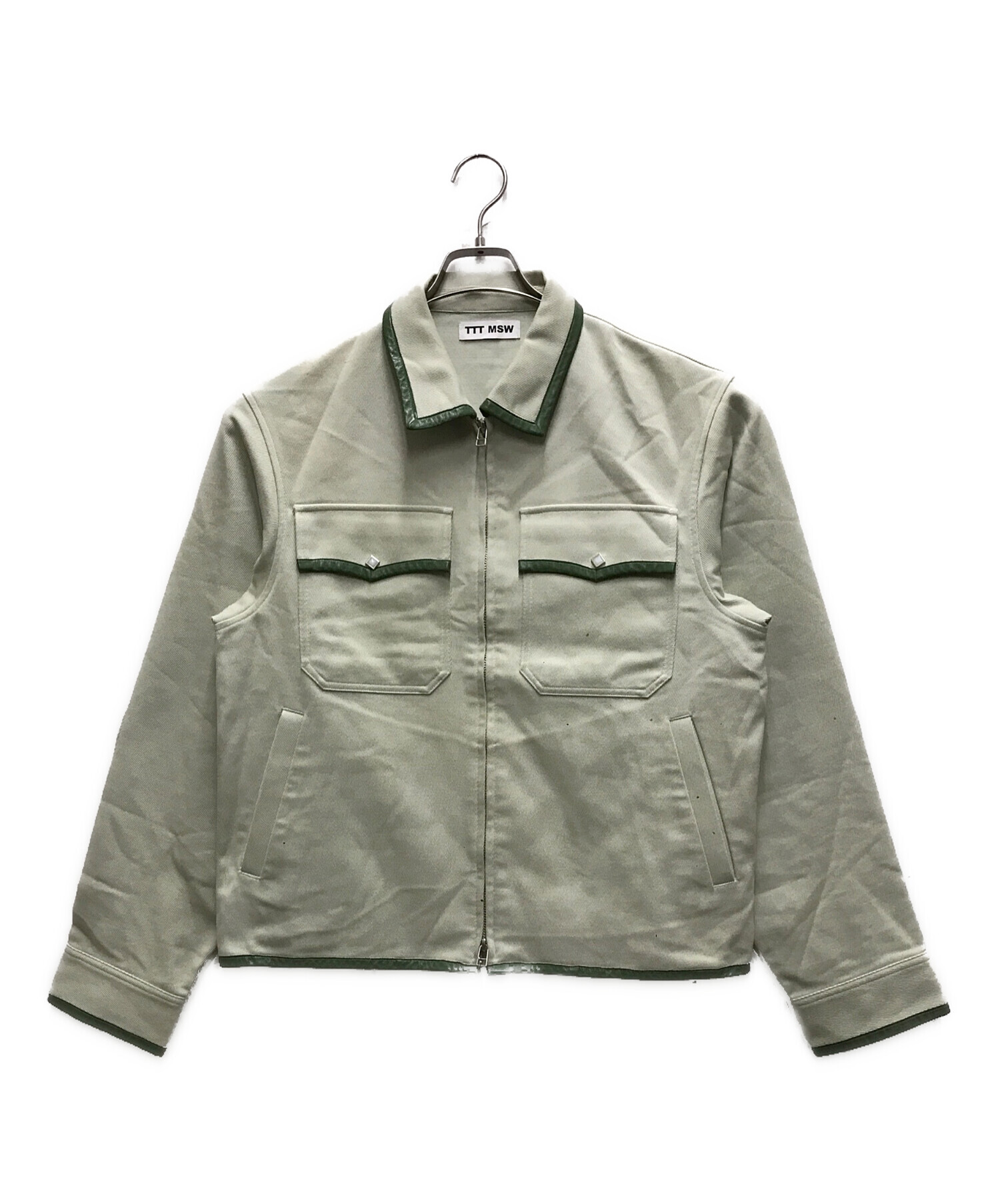 中古・古着通販】TTT MSW (ティー) Wool Leather Piping Jacket