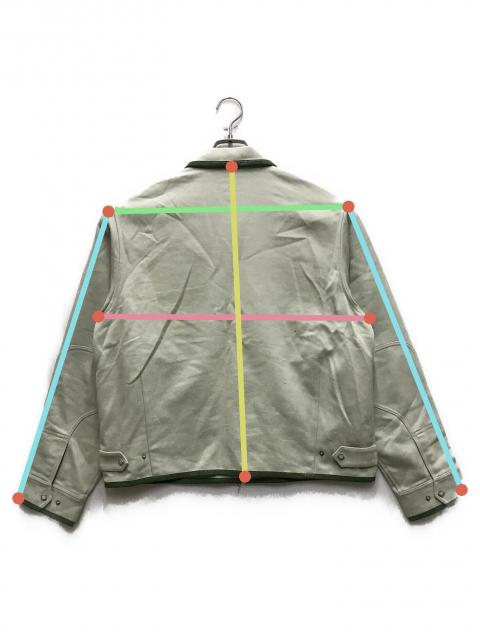 ジャケット・アウター TTT MSW Wool Leather Piping Jacket Mint 中古・古着通販】TTT MSW (ティー) Wool Leather Piping Jacket