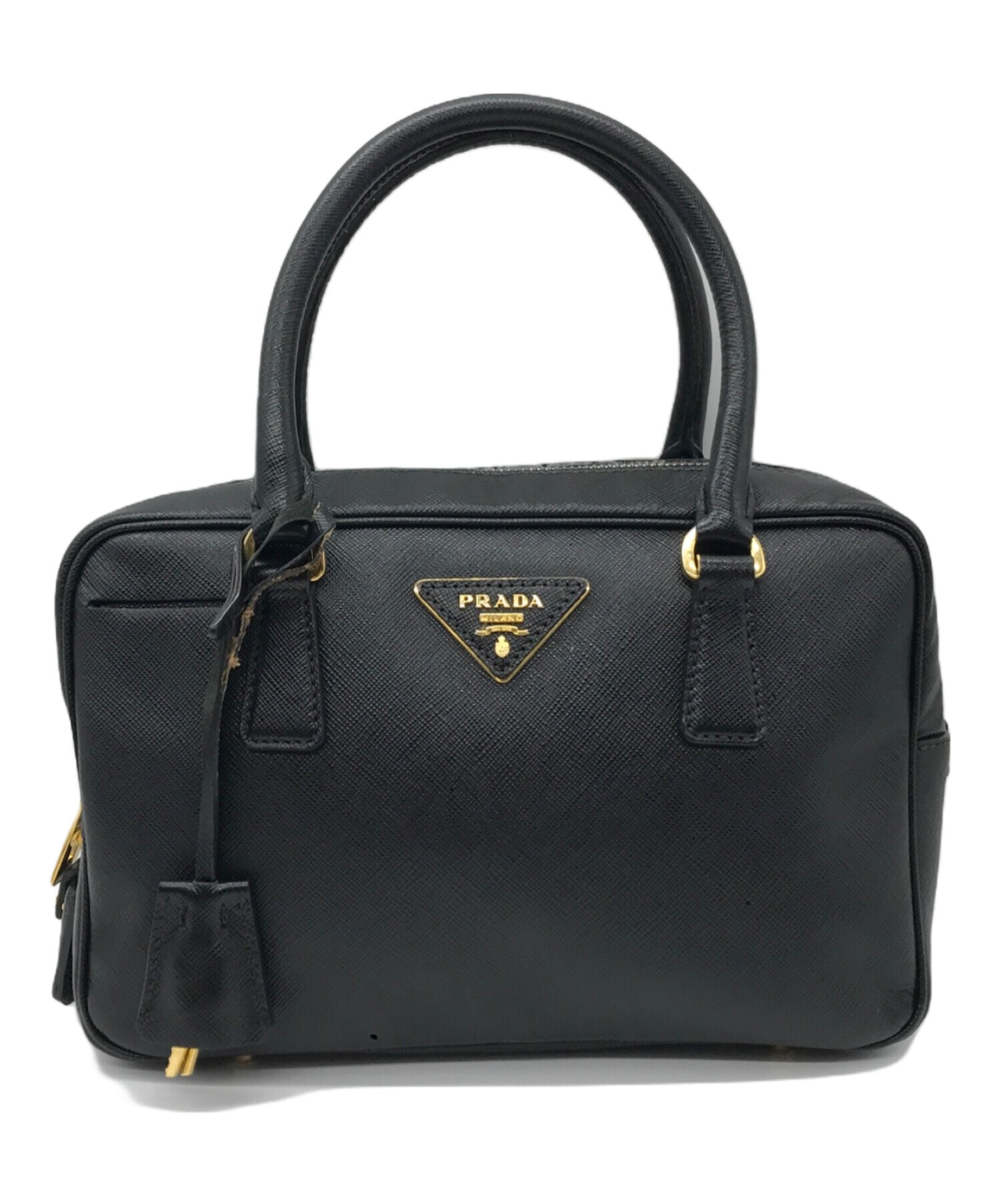 中古・古着通販】PRADA (プラダ) サフィアーノ ラックス ミニボストン