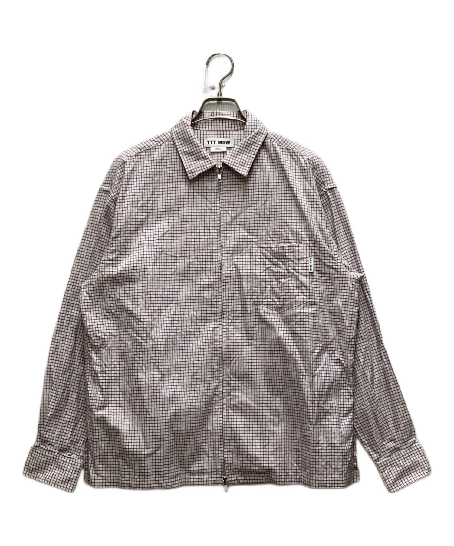 TTTMSW 25AW Zip up shirt ストライプ　Mサイズ TTTMSW 25AW Zip up shirt TTT_MSW 【公式通販】