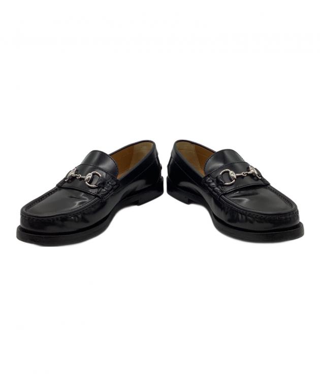 中古・古着通販】GUCCI (グッチ) ホースビットローファー ブラック