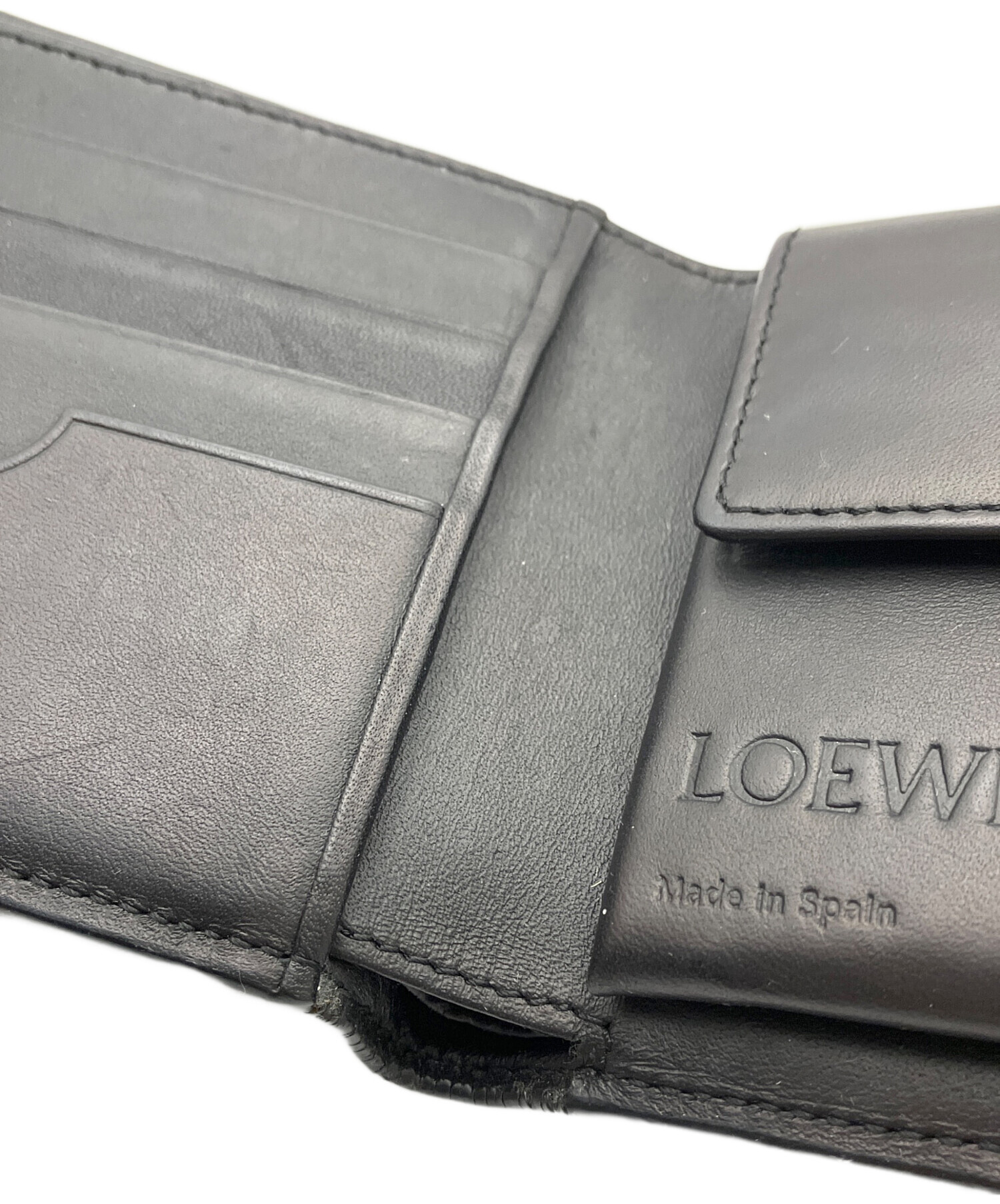 中古・古着通販】LOEWE (ロエベ) 2つ折り財布 ネイビー｜ブランド