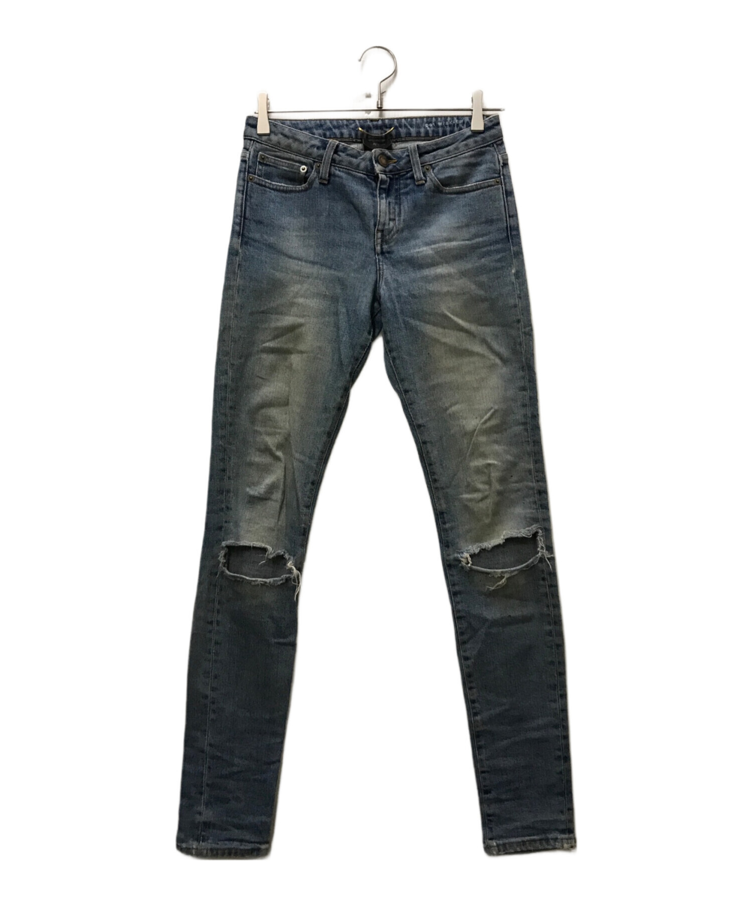 SAINT LAURENT PARIS ダメージデニムパンツ サイズ26 中古・古着通販】Saint Laurent Paris (サンローランパリ) ダメージ