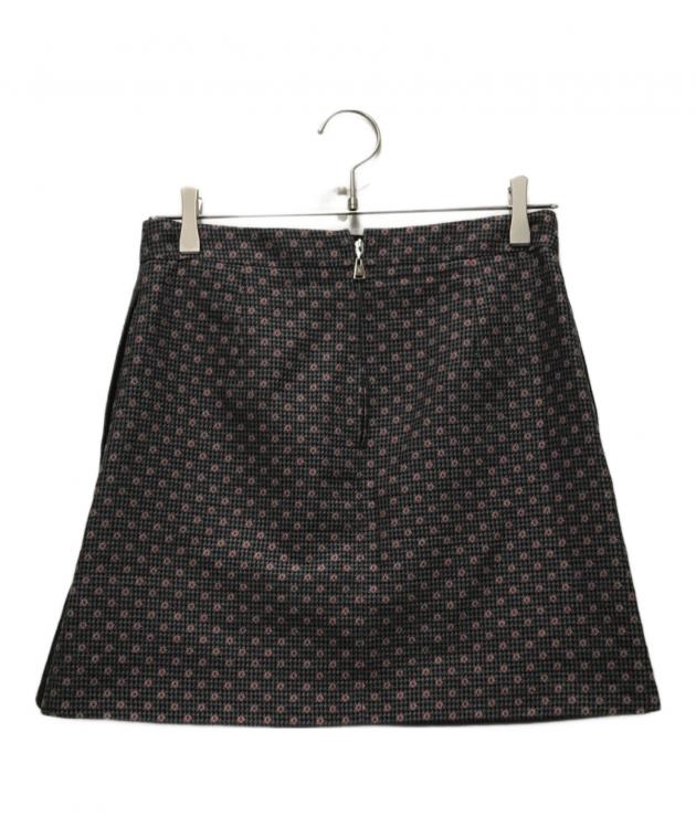 VUITTONミニスカート 中古・古着通販】LOUIS VUITTON (ルイ ヴィトン) シルク混 千鳥柄ミニ