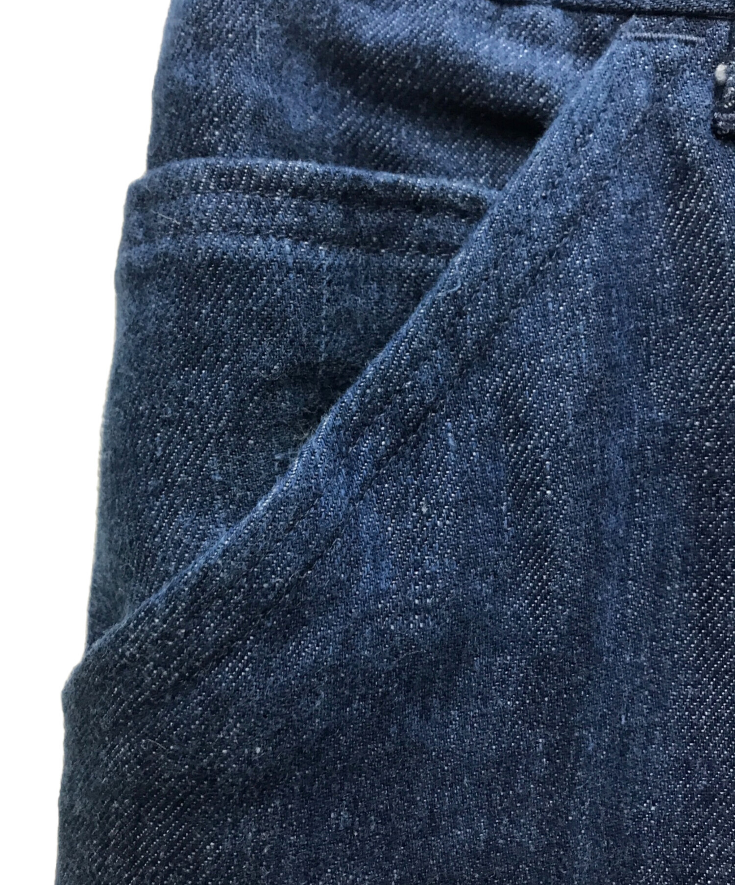 NEAT ニート インディゴリネンパンツ ブルー ネイビー 中古・古着通販】NEAT (ニート) リネンデニムパンツ インディゴ サイズ