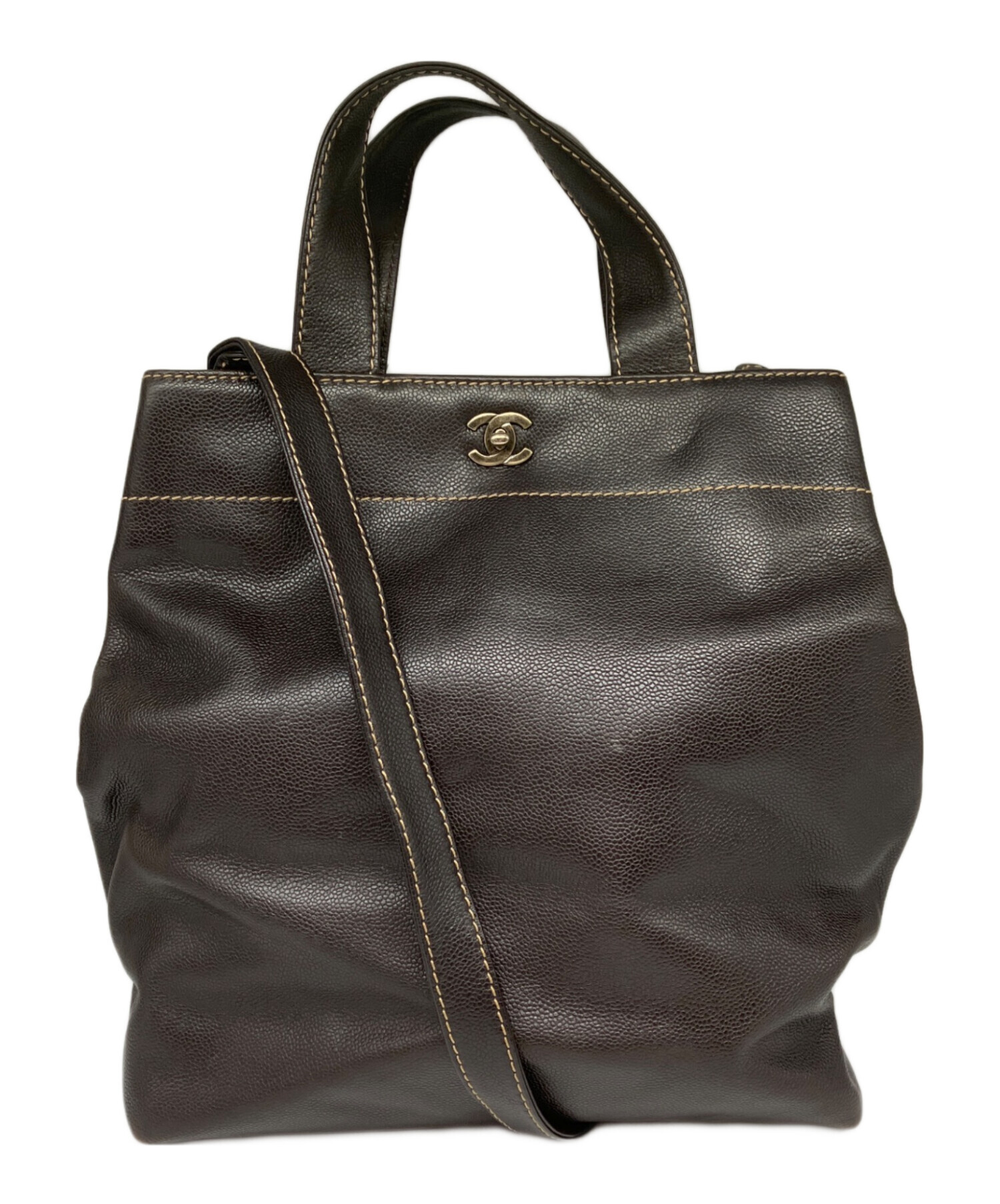 中古・古着通販】CHANEL (シャネル) ココマーク ターンロック キャビア