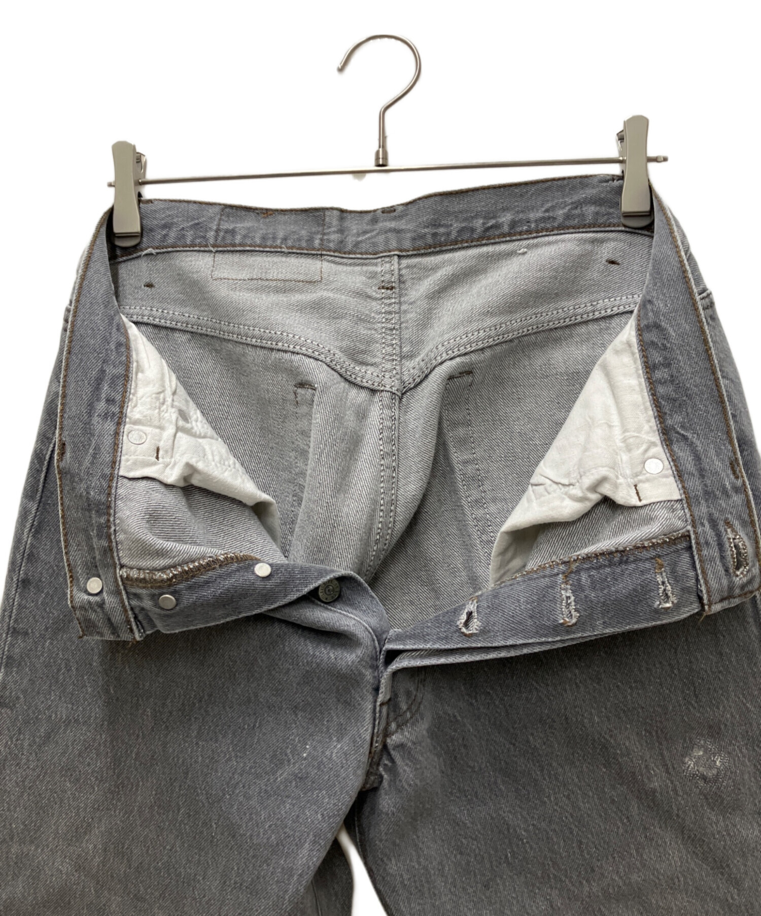 Levi's リーバイス グレー 黒 先染め USA製 W34L32 中古・古着通販】LEVI'S (リーバイス) 80's 先染めブラックデニム