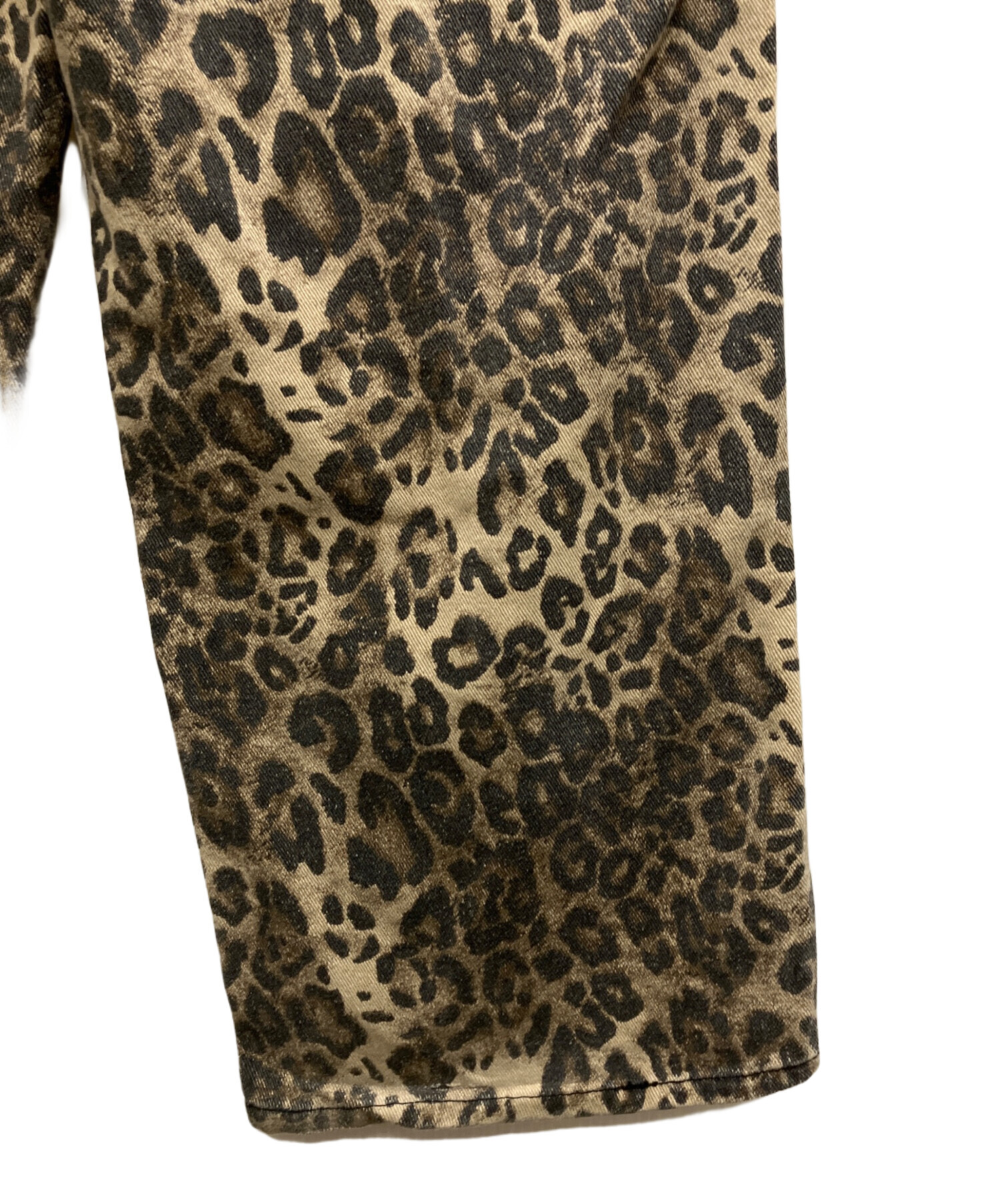 ビーデン BEEDEN LEOPARD PANTS sサイズ 中古・古着通販】BEEDEN (ビーデン) LEOPARD PRINT WIDE STRAIGHT