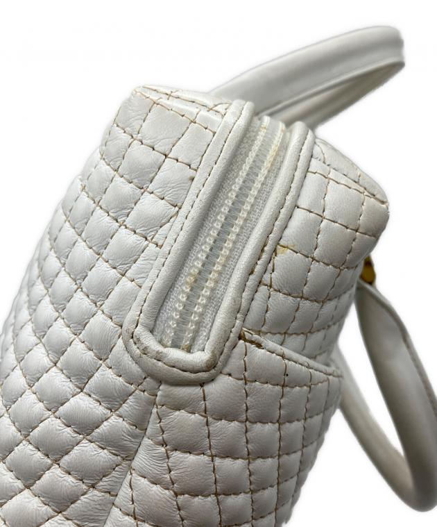 BALLY キルティング ハンドバッグ ホワイト 中古・古着通販】BALLY (バリー) キルティングバッグ ホワイト