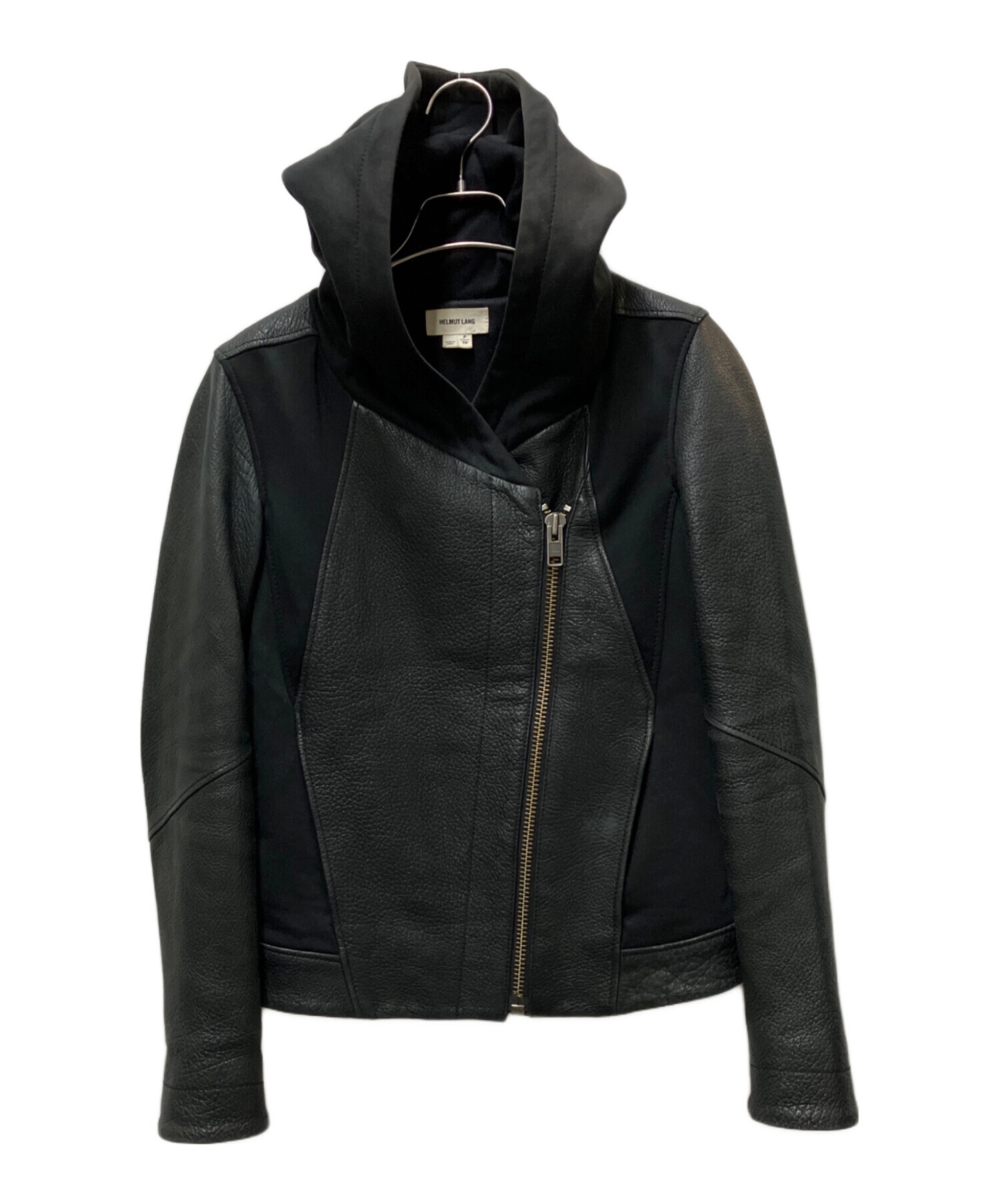 HELMUT LANG ヘルムートラング レザー ライダースジャケット L 中古・古着通販】HELMUT LANG (ヘルムートラング) レザー切り替え