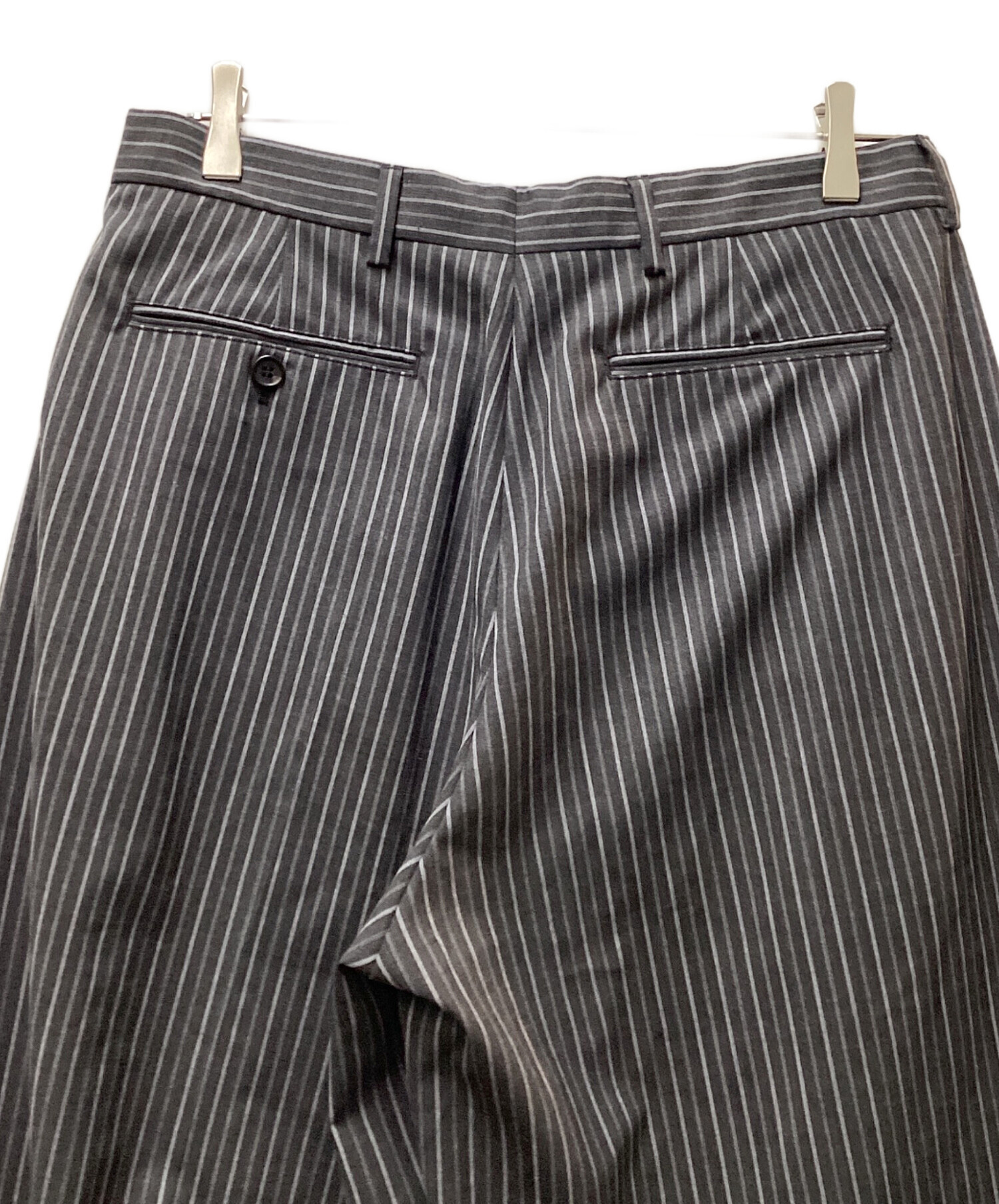 中古・古着通販】MARNI (マルニ) ストライプワイドスラックス グレー
