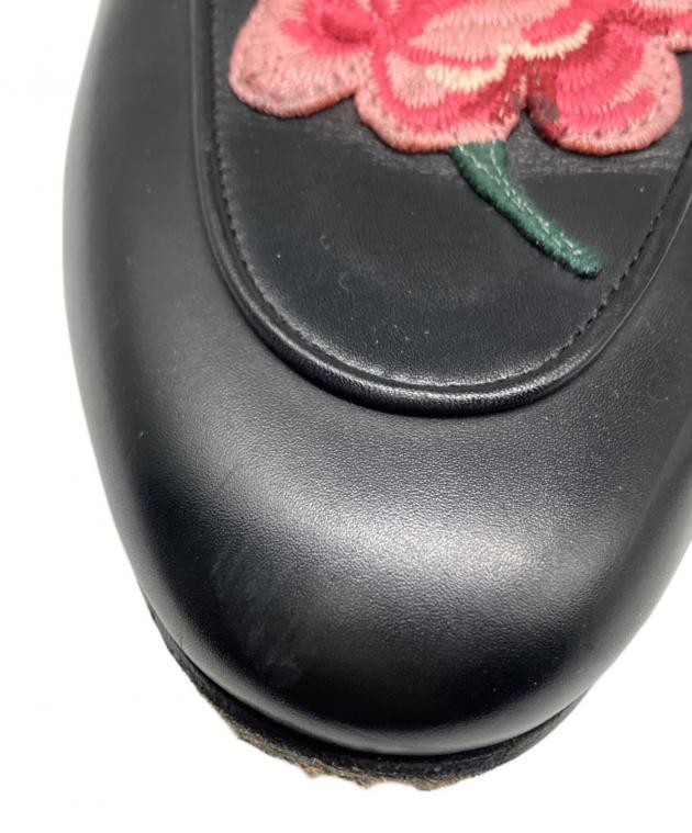 中古・古着通販】GUCCI (グッチ) フラワー刺繍ホースビットレザー