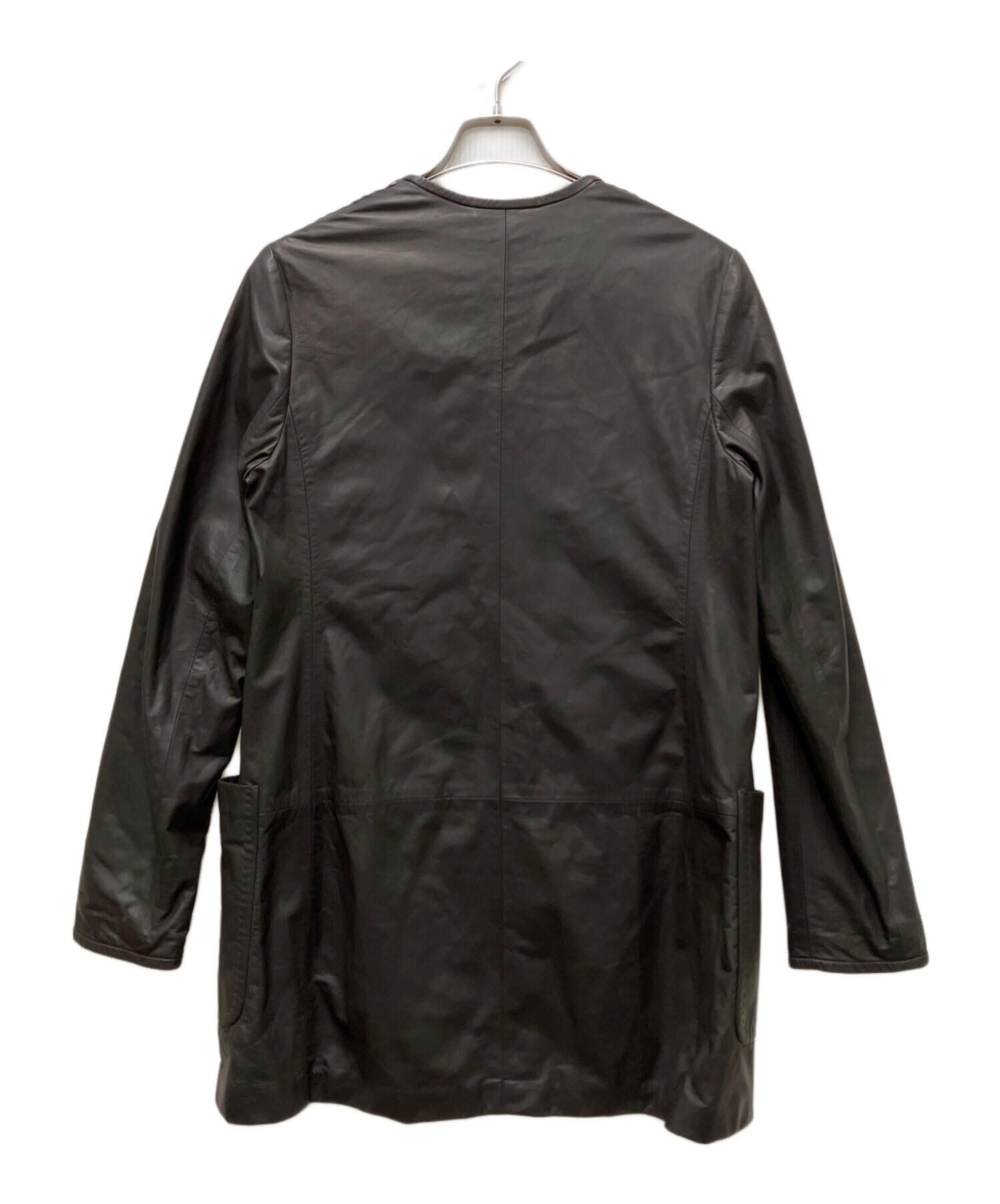 中古・古着通販】MaxMara (マックスマーラ) ピンタックデザインレザー
