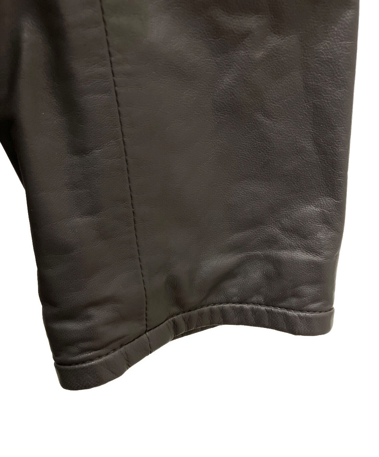 中古・古着通販】MaxMara (マックスマーラ) ピンタックデザインレザー