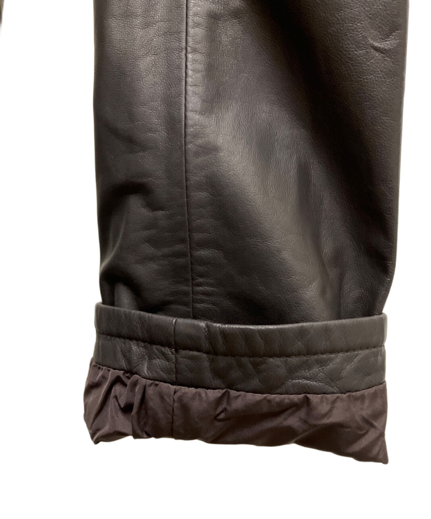 中古・古着通販】MaxMara (マックスマーラ) ピンタックデザインレザー