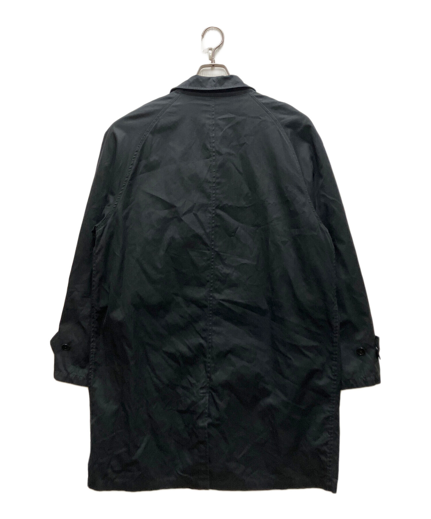 RRL ダブルアールエル 三ツ星 ステンカラーコート ブラック XS 90s 中古・古着通販】RRL (ダブルアールエル) コットンステンカラーコート