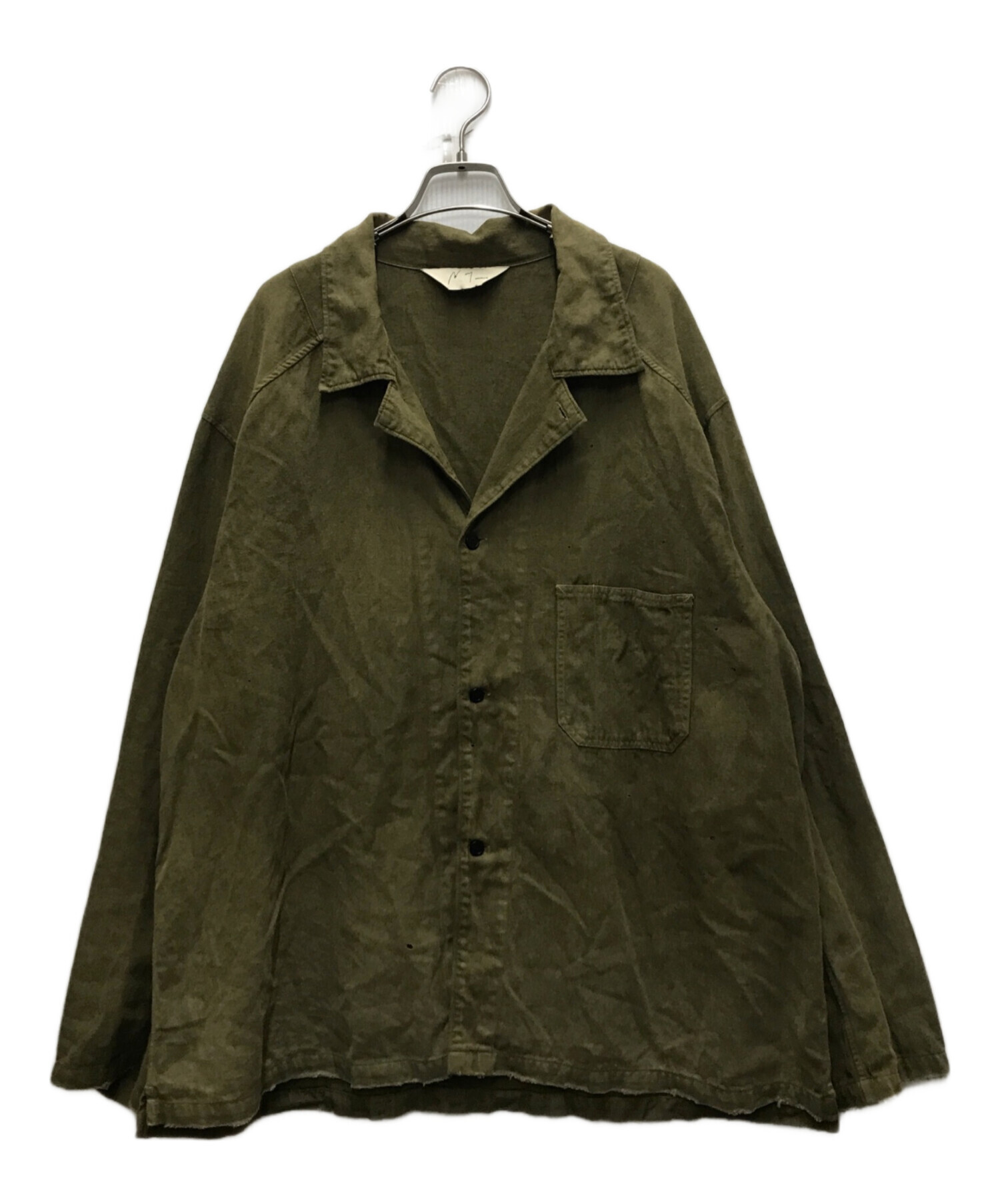 中古・古着通販】ANCELLM (アンセルム) FADED L/C WORK SHIRT グリーン
