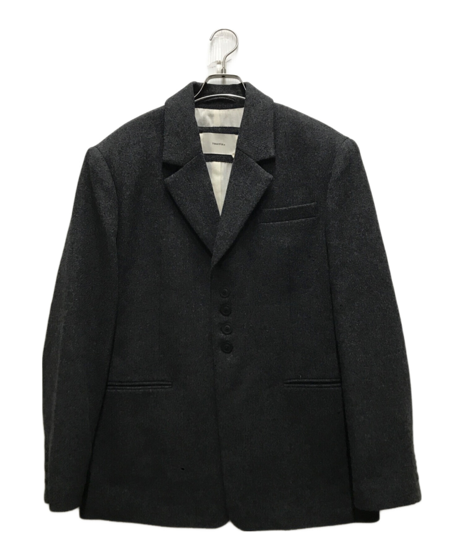 ジャケット・アウター TODAYFUL over check coat 38 中古・古着通販】TODAYFUL (トゥデイフル) Over Jacket グレー サイズ
