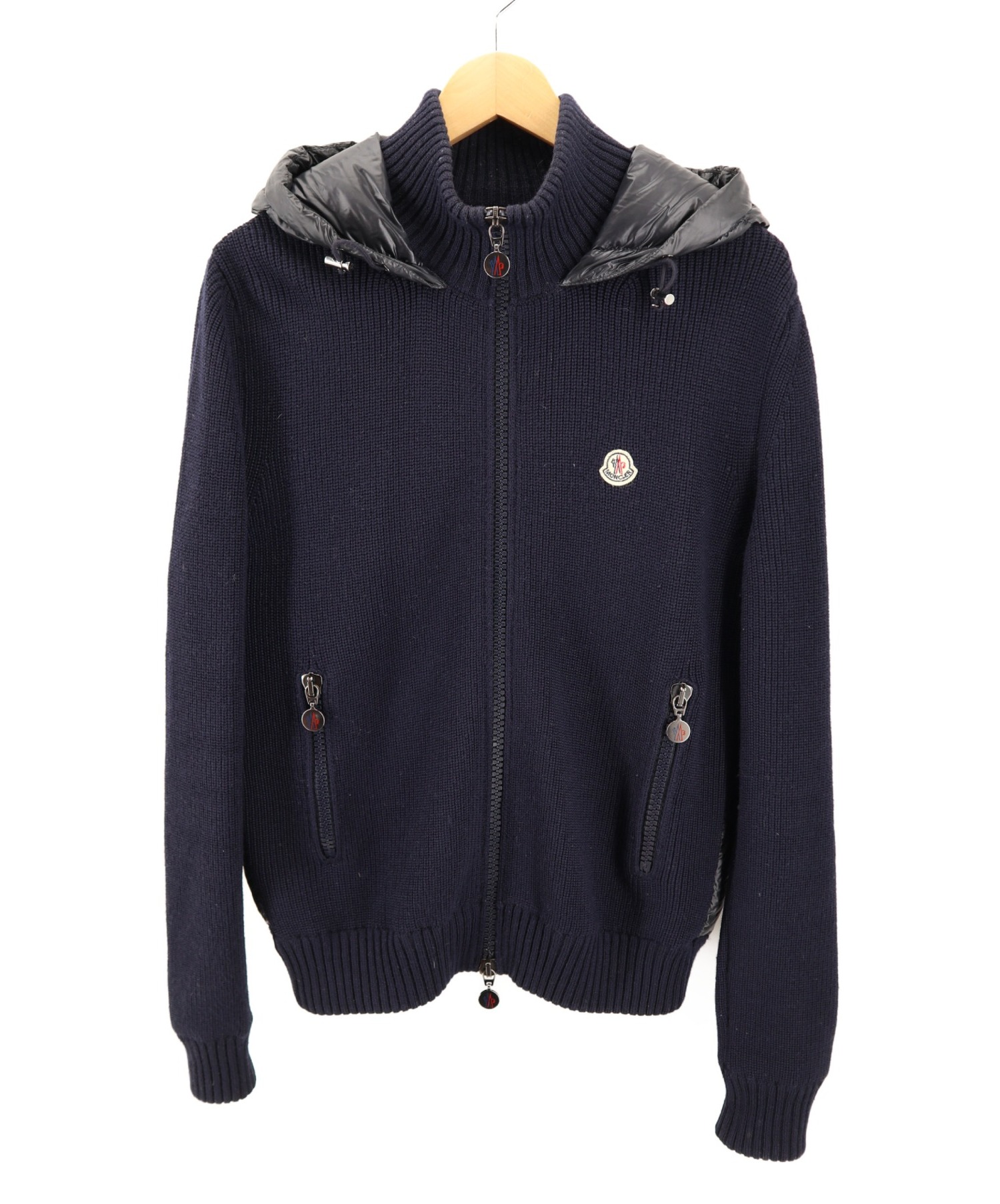 美品 モンクレール MAGLIONE ニット切替 ダウンジャケット 中古・古着通販】MONCLER (モンクレール) ニット切替ダウンジャケット