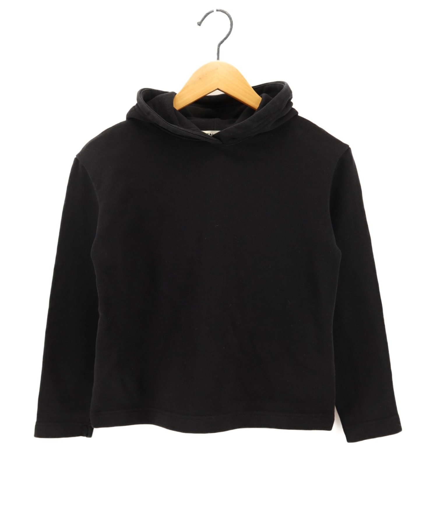 BALENCIAGA ブラック フード付きパーカー XXS 中古・古着通販】BALENCIAGA (バレンシアガ) ショート丈パーカー