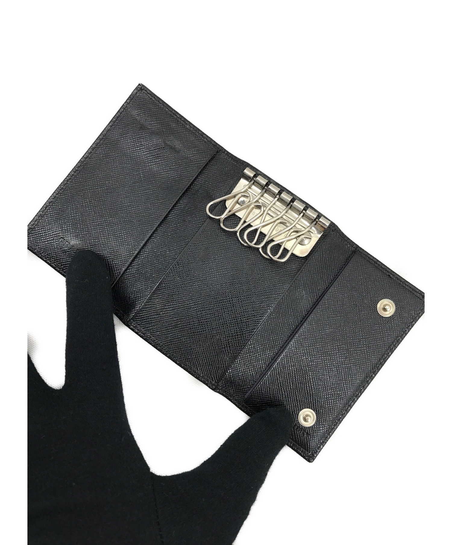 中古・古着通販】PRADA (プラダ) 6連キーケース ブラック サイズ:ー