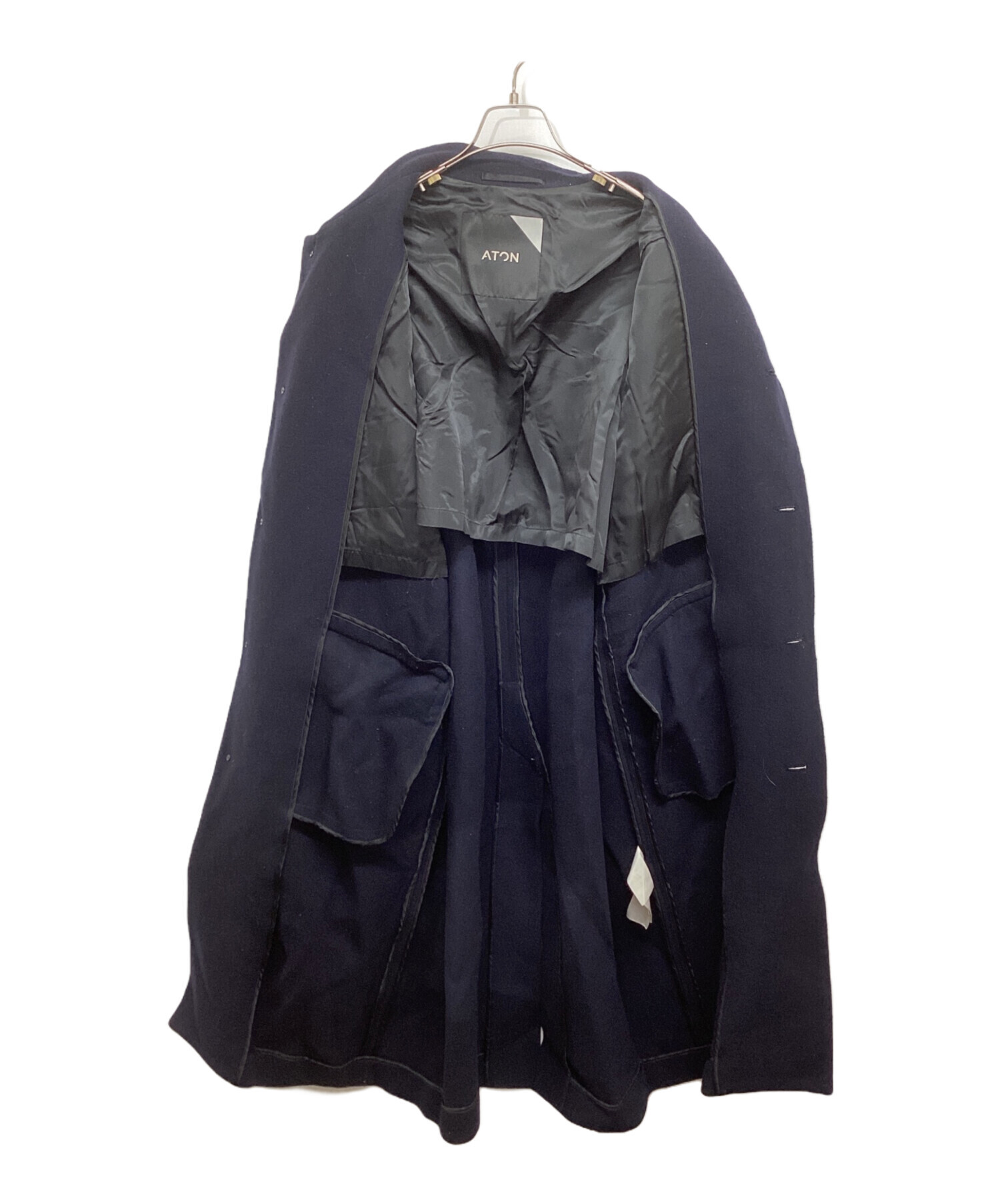 中古・古着通販】ATON (エイトン) AIR DOUBLE MELTON 6682635 ネイビー