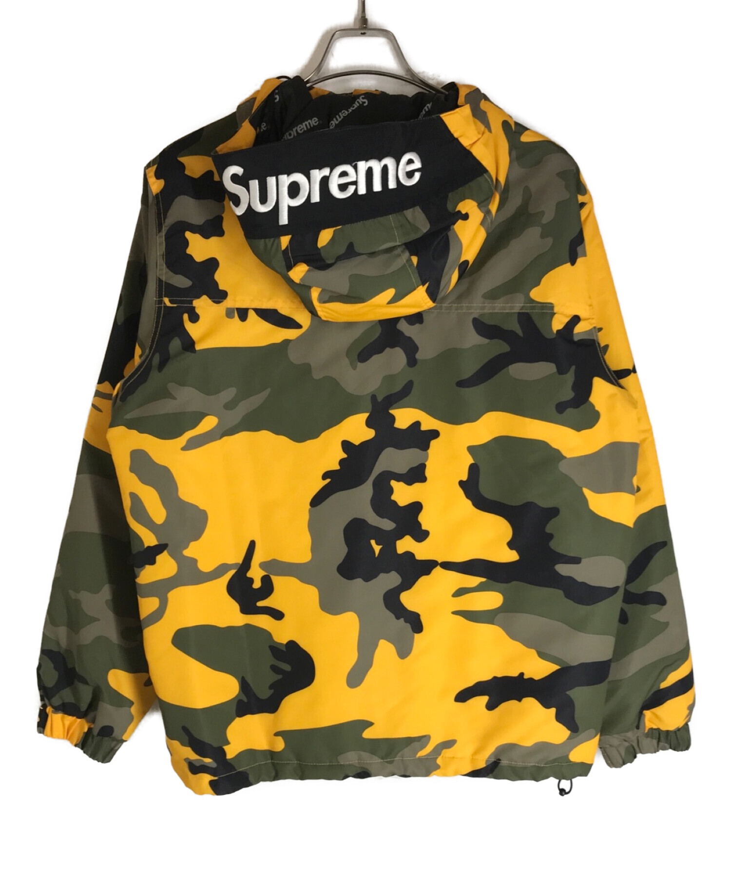 Supreme 17AW Hooded logo half zip カモフラ M