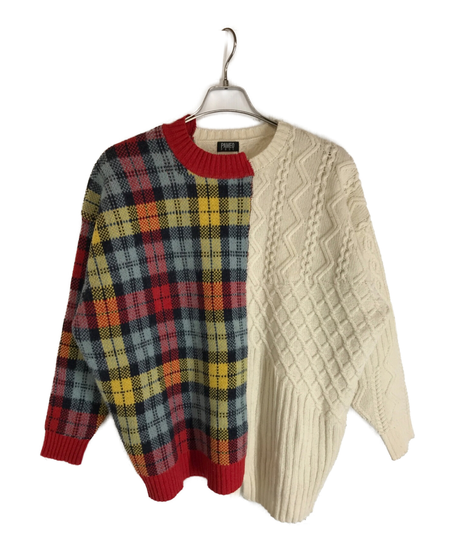 PAMEO POSE パメオポーズ ニット・セーター レディース 【古着】【中古】 中古・古着通販】PAMEO POSE (パメオポーズ) ドッキングデザインニット