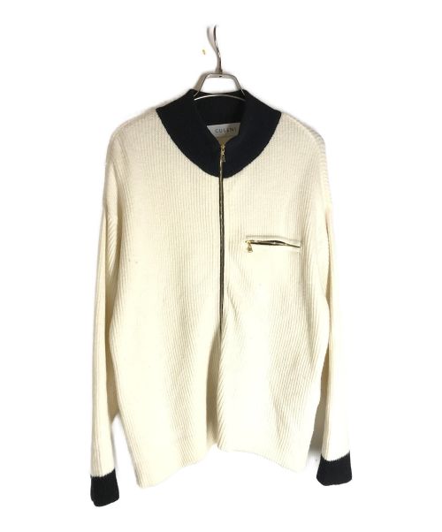 CULLNI ジップアップ　ドライバーズニット ブラック　ホワイト　2点セット CULLNI ジップアップ ドライバーズニット ブラック ホワイト 2点セット