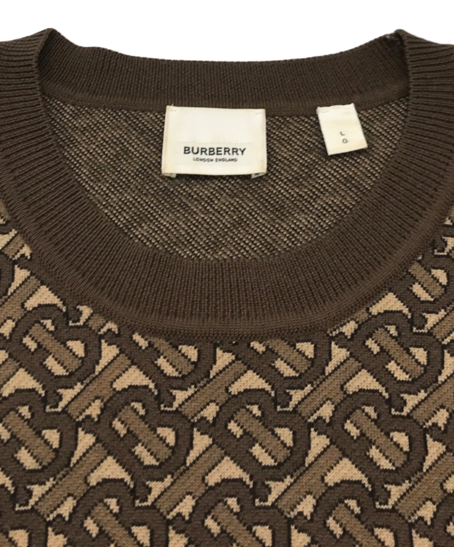 中古・古着通販】BURBERRY (バーバリー) モノグラムクルーネック 