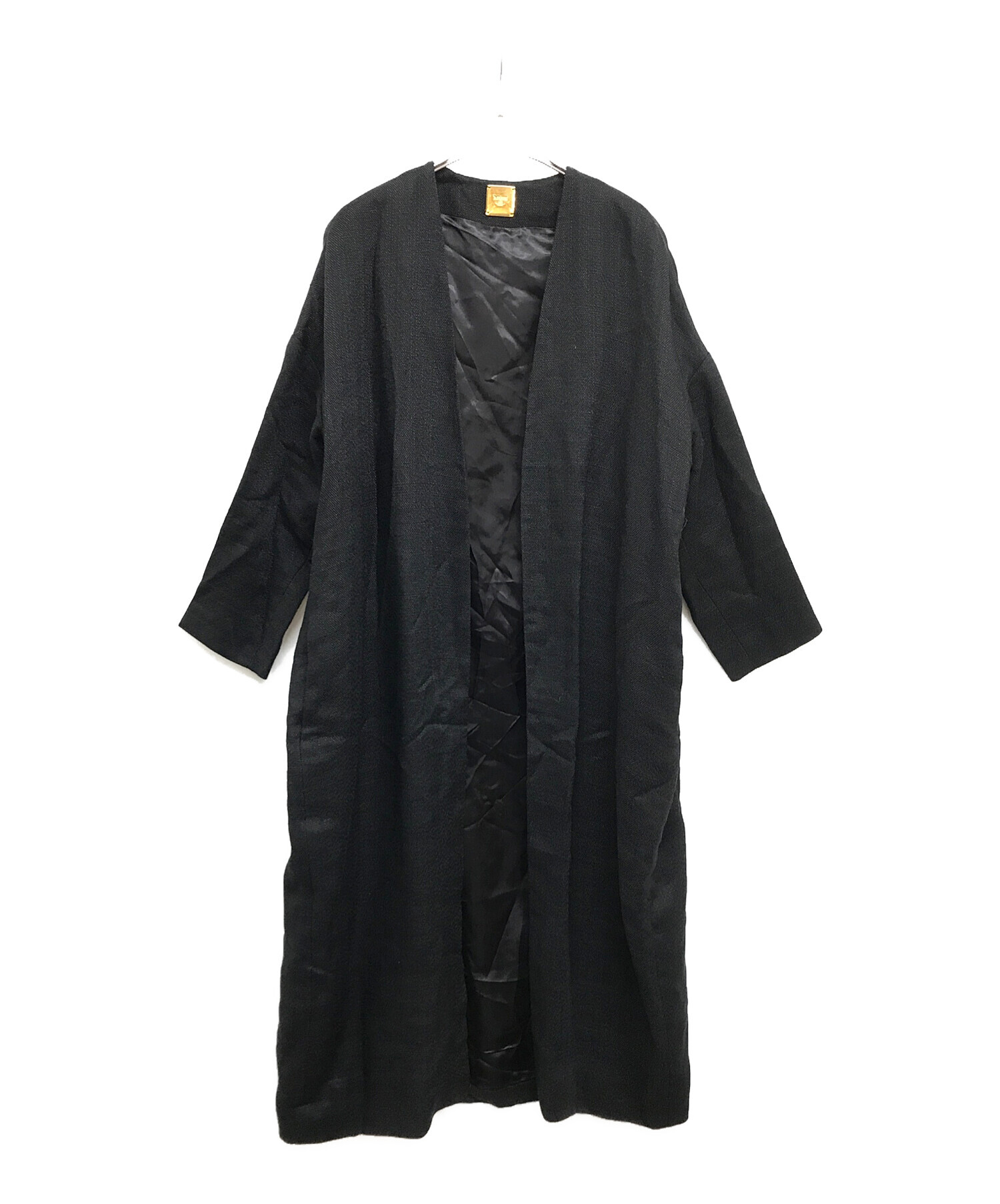 【中古】ミューズ ドゥーズィエム クラス MUSE de Deuxieme Classe VASINOオーバーコート 黒 ブラック /AB ■OS 中古・古着通販】MUSE de Deuxieme Classe (ミューズ ドゥーズィエム