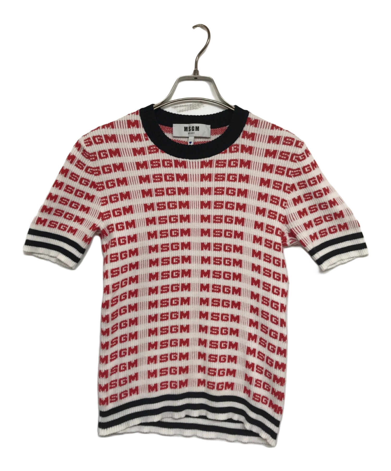 エムエスジーエム MSGM 2641MDM131 ニット 中古・古着通販】MSGM (エムエスジーエム) 総柄半袖ニット 2641MDM131