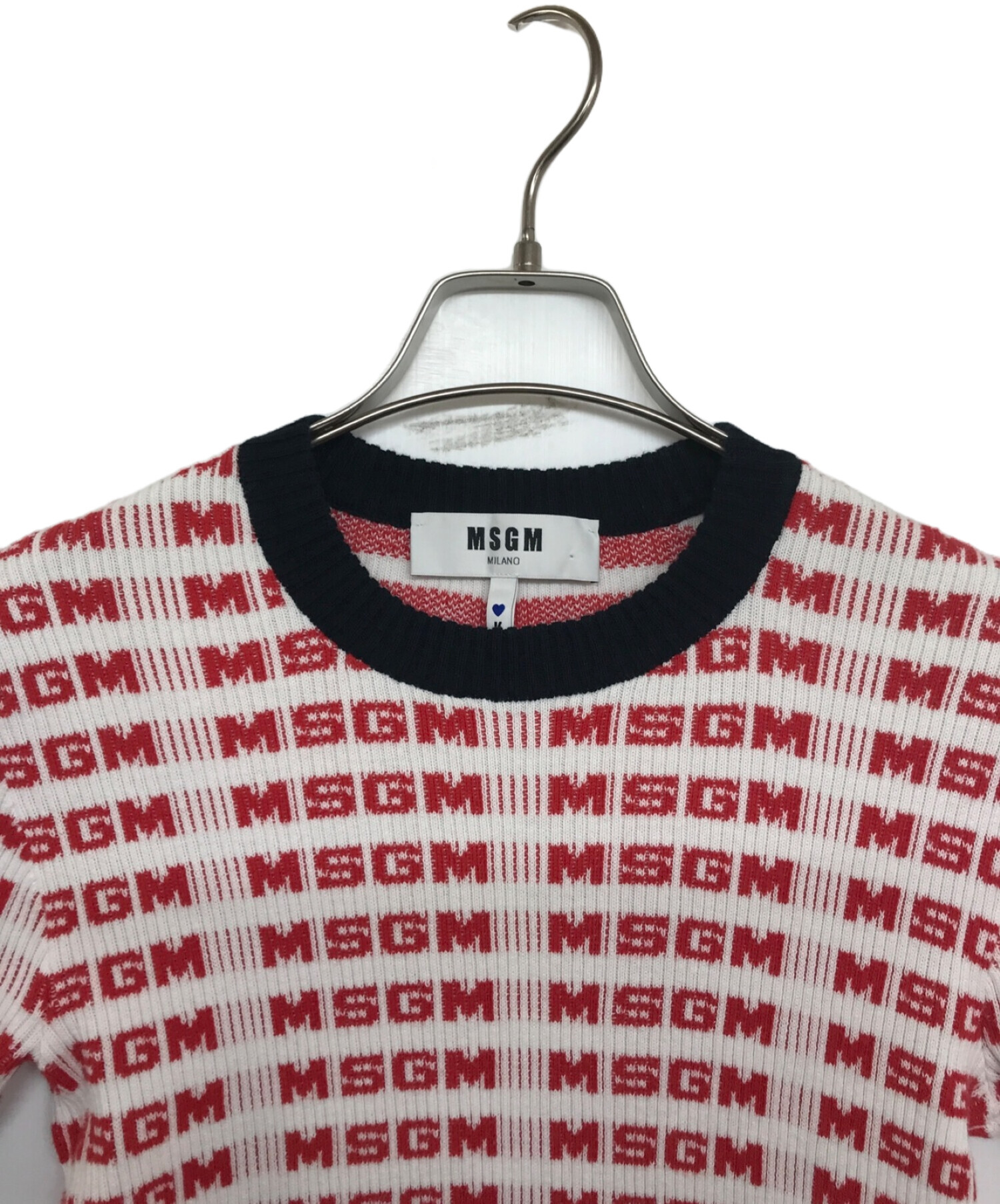 エムエスジーエム MSGM 2641MDM131 ニット 中古・古着通販】MSGM (エムエスジーエム) 総柄半袖ニット 2641MDM131