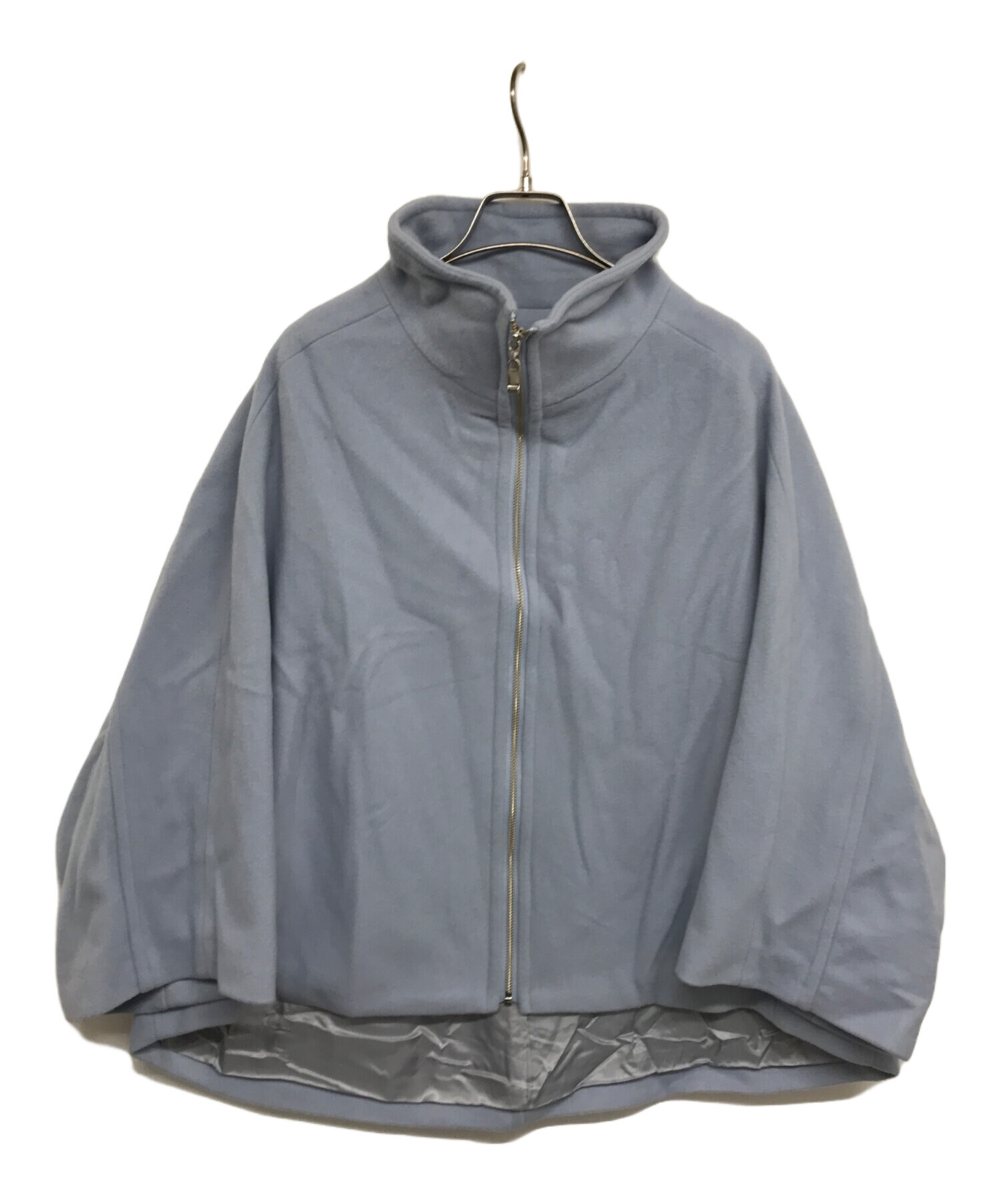 ANAYI アナイ ラムウールケープ ショートコート ネイビー　36 ANAYI アナイ ラムウールケープ ショートコート SIZE36 ネイビー