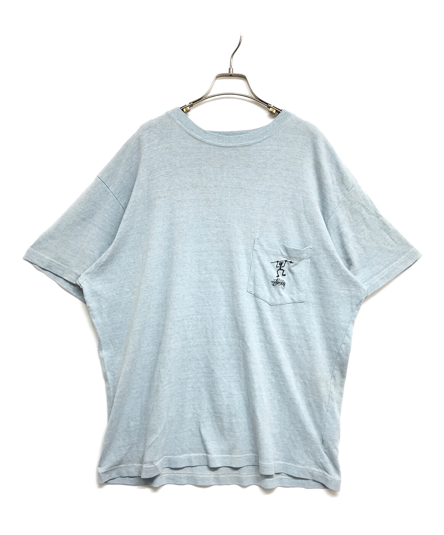 ステューシー　総柄　シャドーマン　ロゴ　刺繍　ハーフ 中古・古着通販】stussy (ステューシー) 80sシャドーマンポケットT