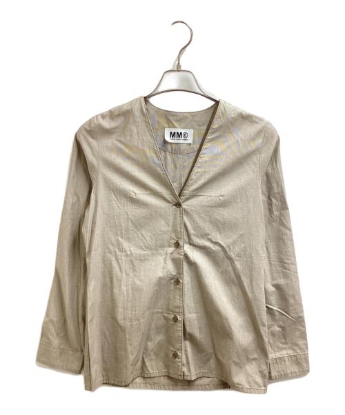 美品タグ付！メゾン マルタンマルジェラ スリムフィット シャツ S〜M ベージュ 中古・古着通販】MM6 Maison Margiela (エムエムシックスメゾン