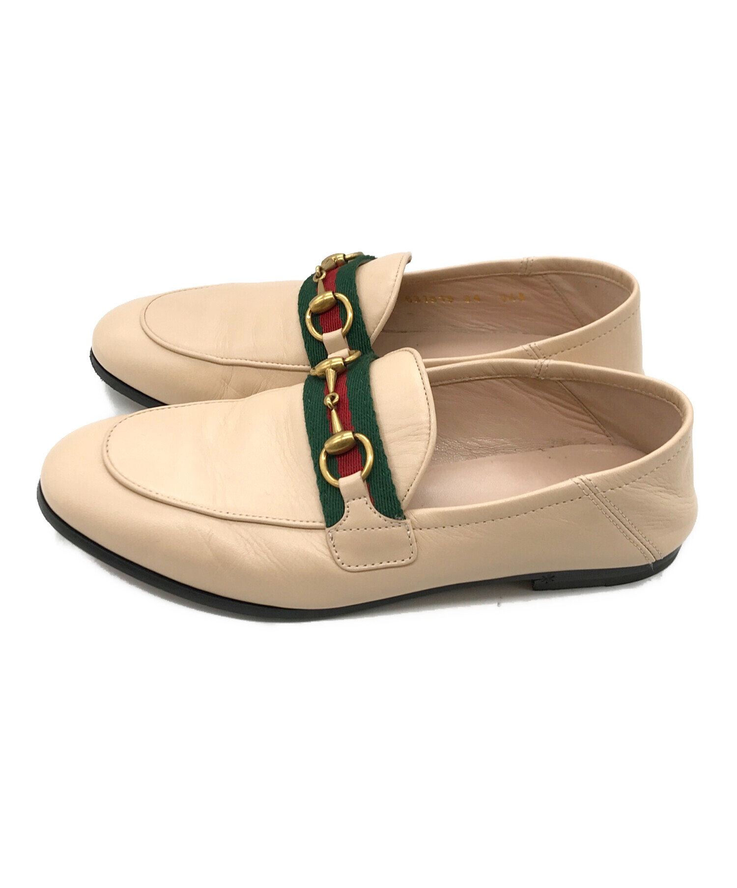 新品未使用GUCCI グッチ スエードホースビットフラットローファー赤34 新品未使用GUCCI グッチ スエードホースビットフラット