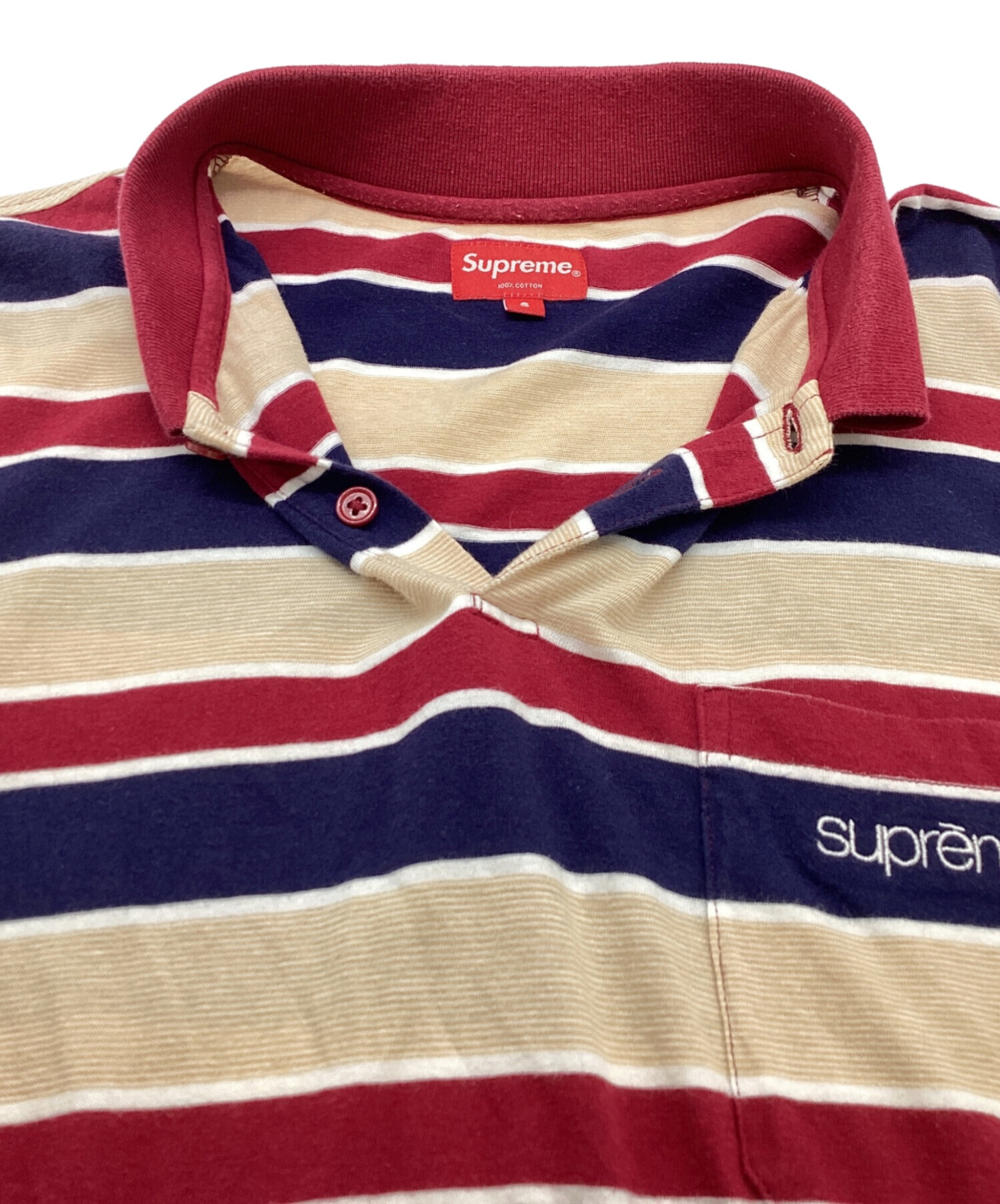 中古・古着通販】SUPREME (シュプリーム) Classic Logo Stripe Polo