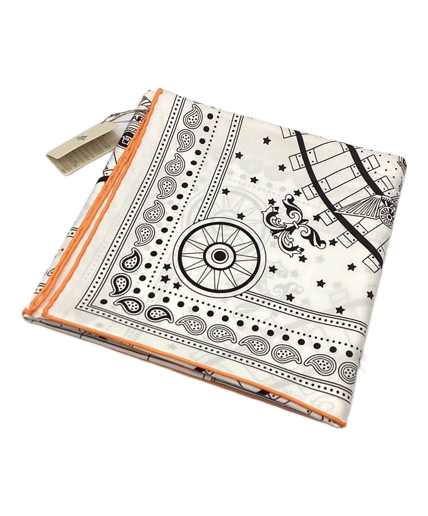 中古・古着通販】HERMES (エルメス) シルクバンダナ55 ホワイト