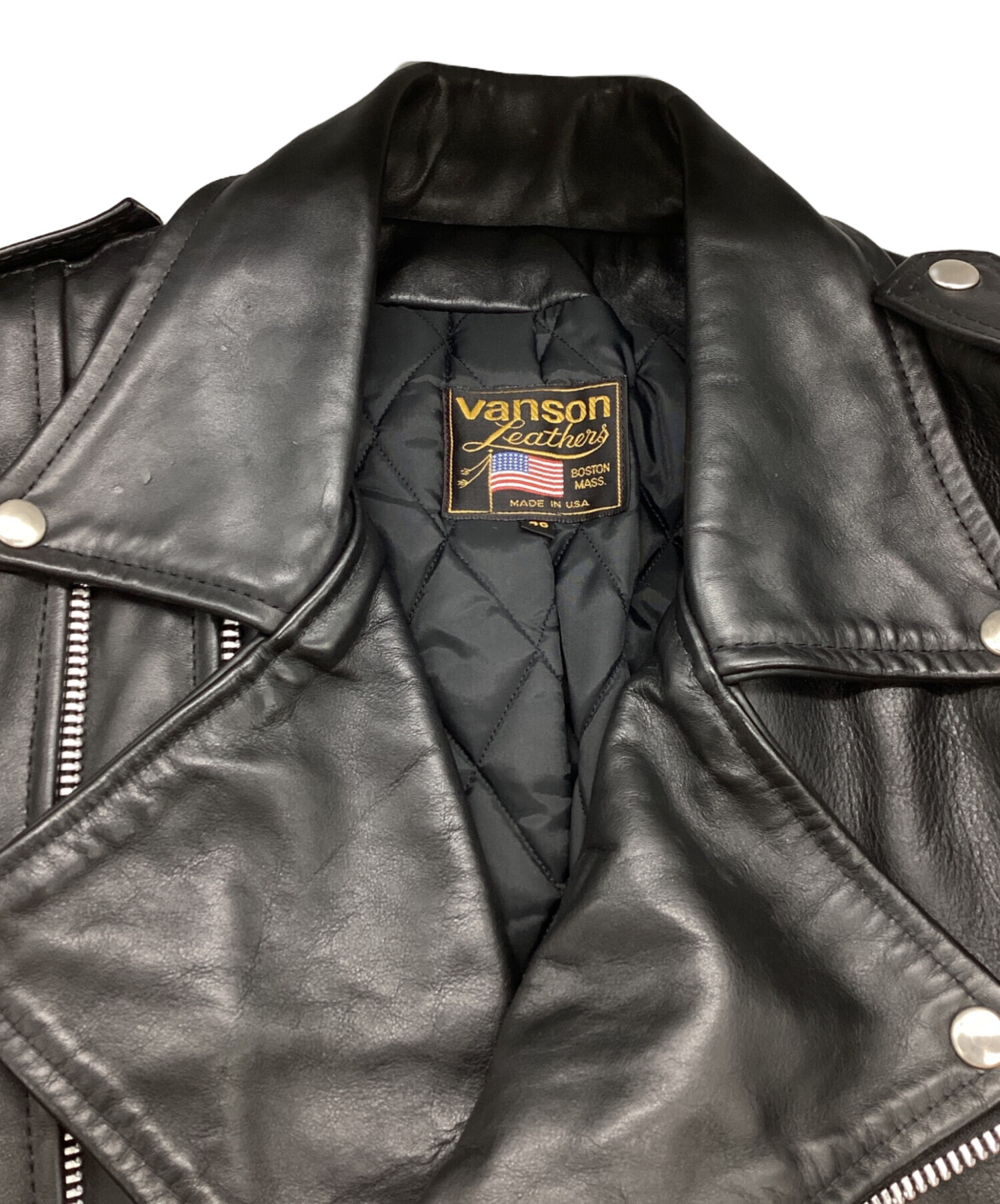 vanson ブラック ジャケット VANSON(バンソン) type B single rider jacket シングル