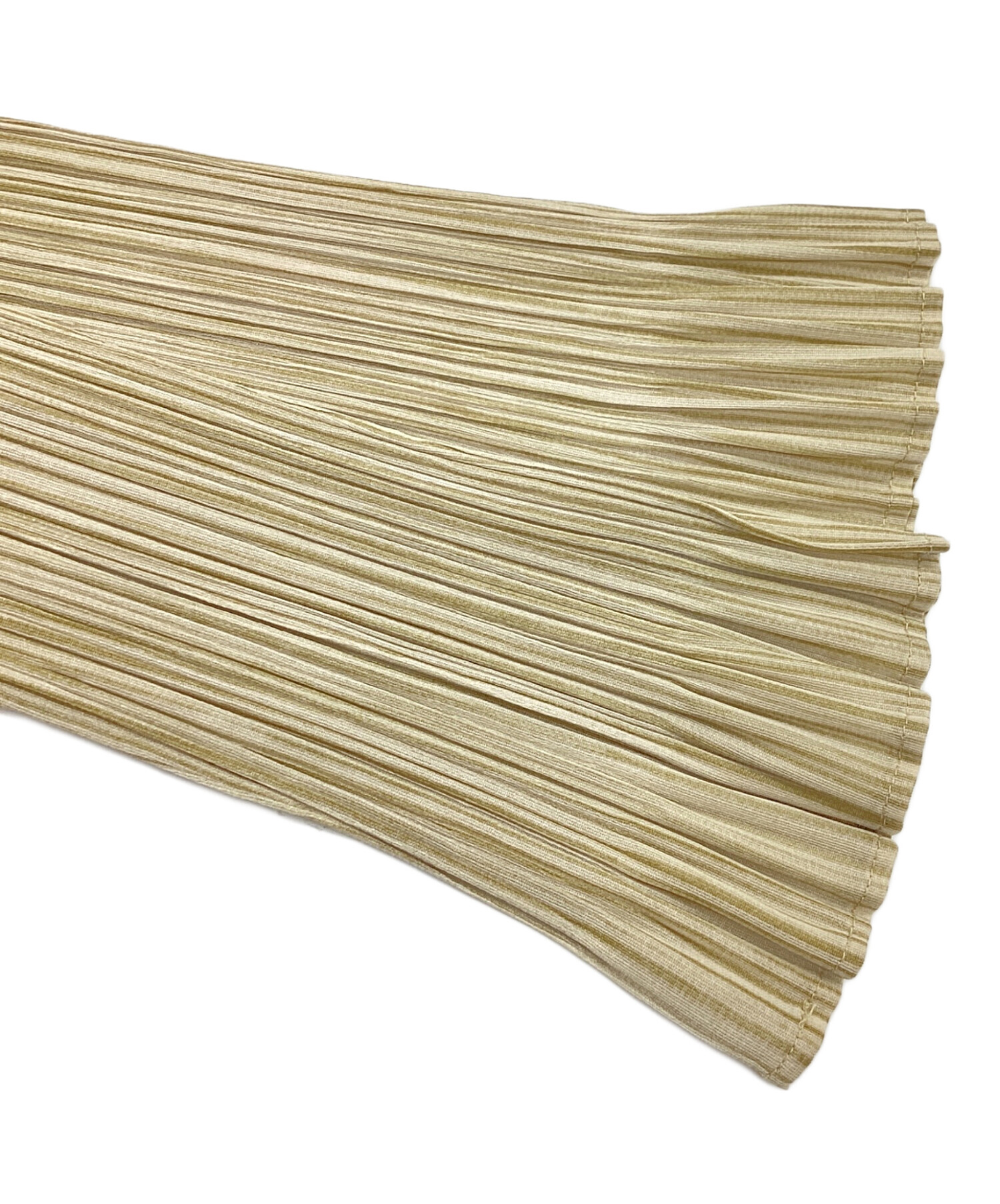 PLEATS PLEASE プリーツプリーズ ベルベット カーディガン ベージュ 美品 イッセイ ミヤケ プリーツプリーズ カーディガン ベージュ PLEATS