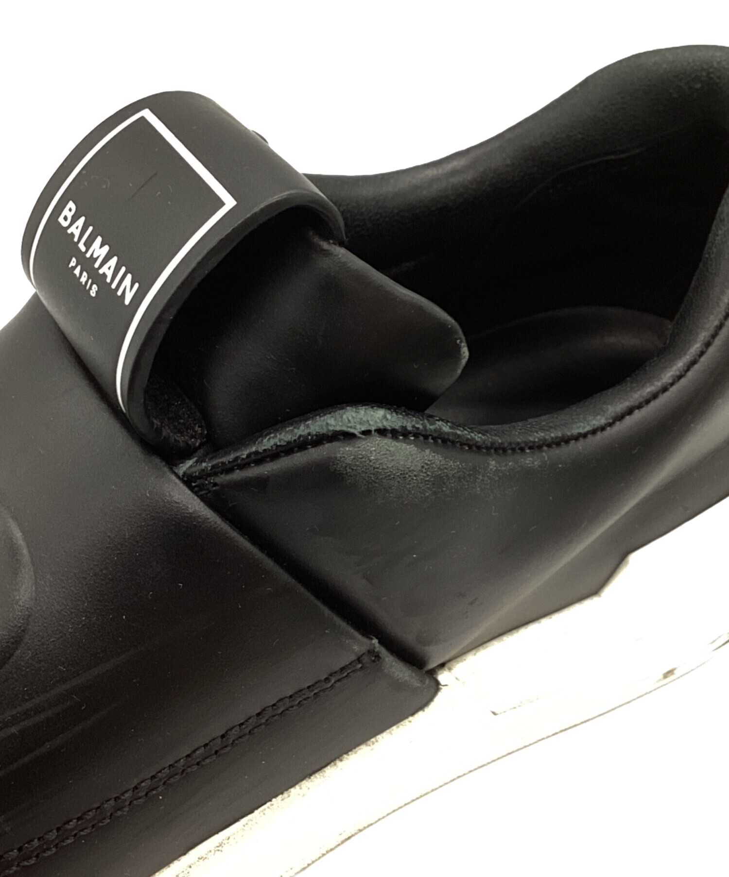 中古・古着通販】BALMAIN (バルマン) レザースニーカー ブラック