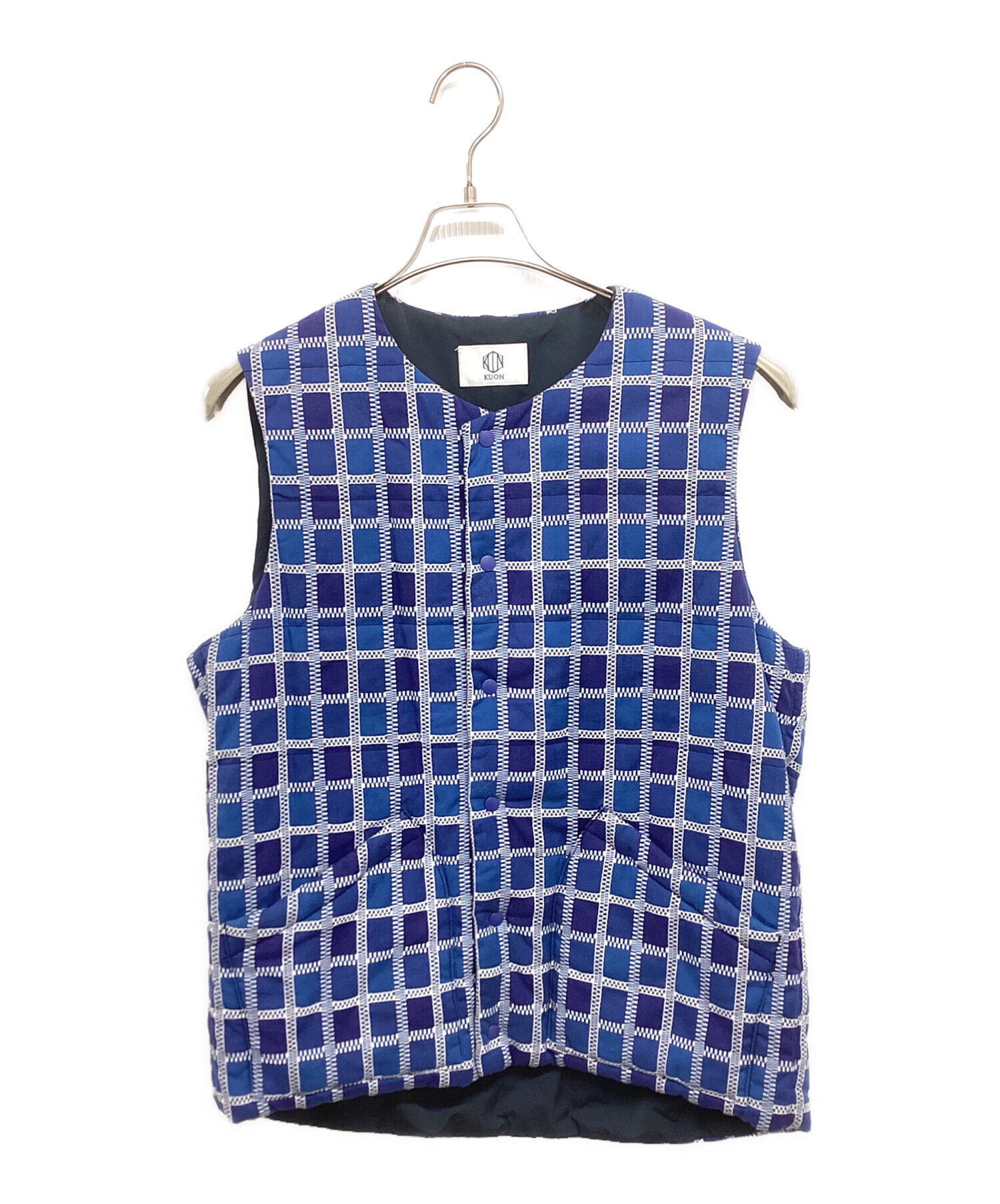 中古・古着通販】KUON (クオン) 吉野格子中綿ベスト YOSHINO PLAID 
