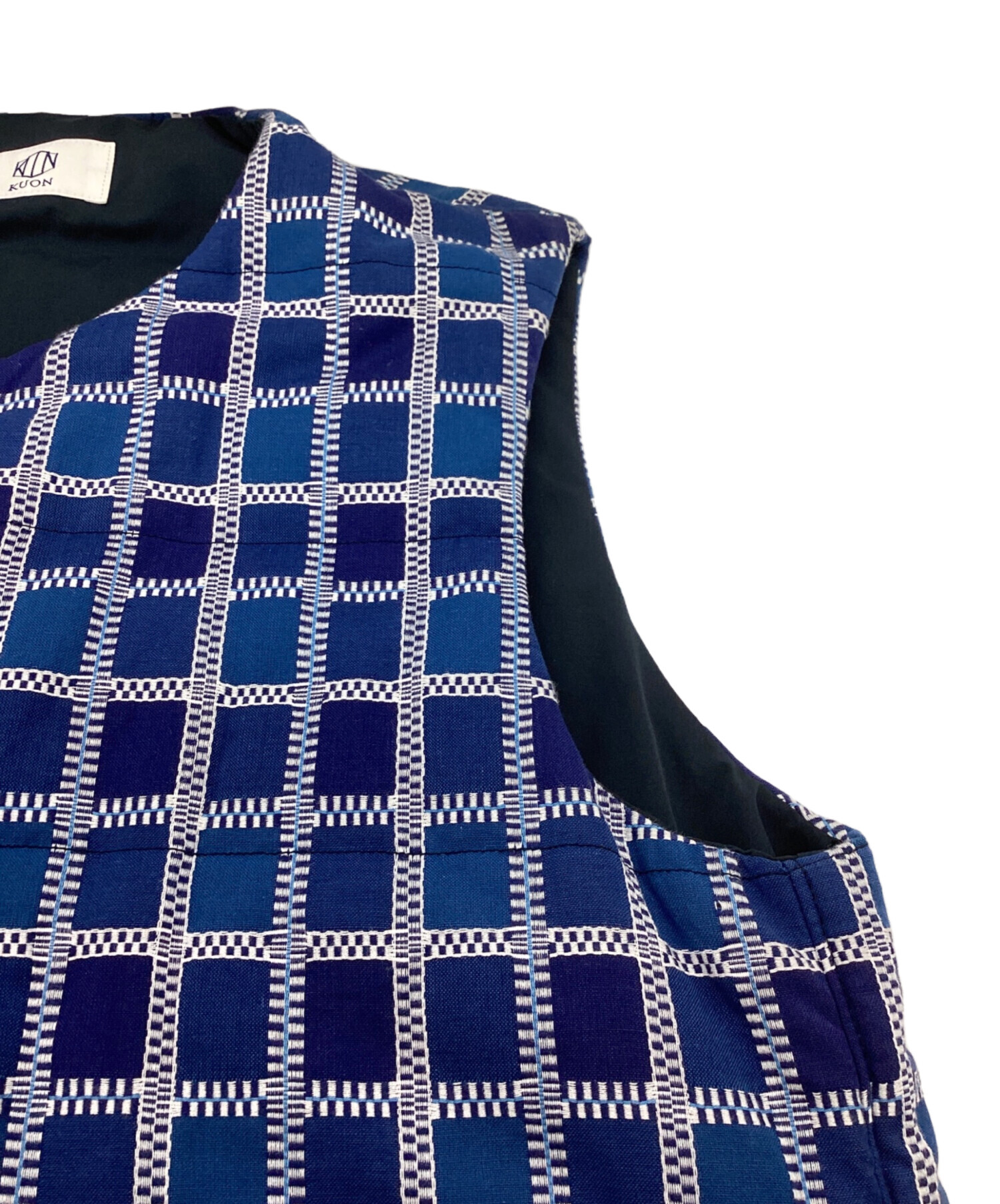 中古・古着通販】KUON (クオン) 吉野格子中綿ベスト YOSHINO PLAID 