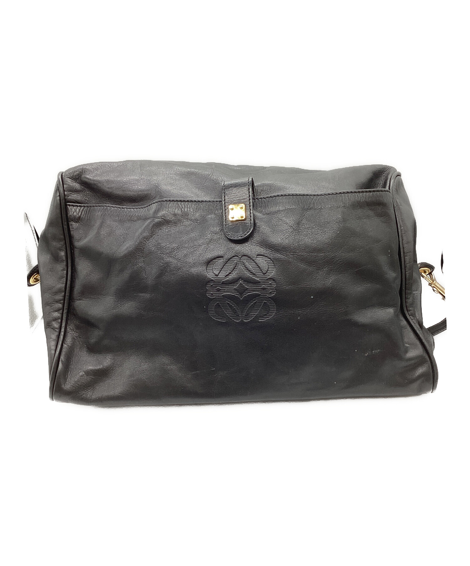 中古・古着通販】LOEWE (ロエベ) アナグラムショルダーバッグ ブラック 