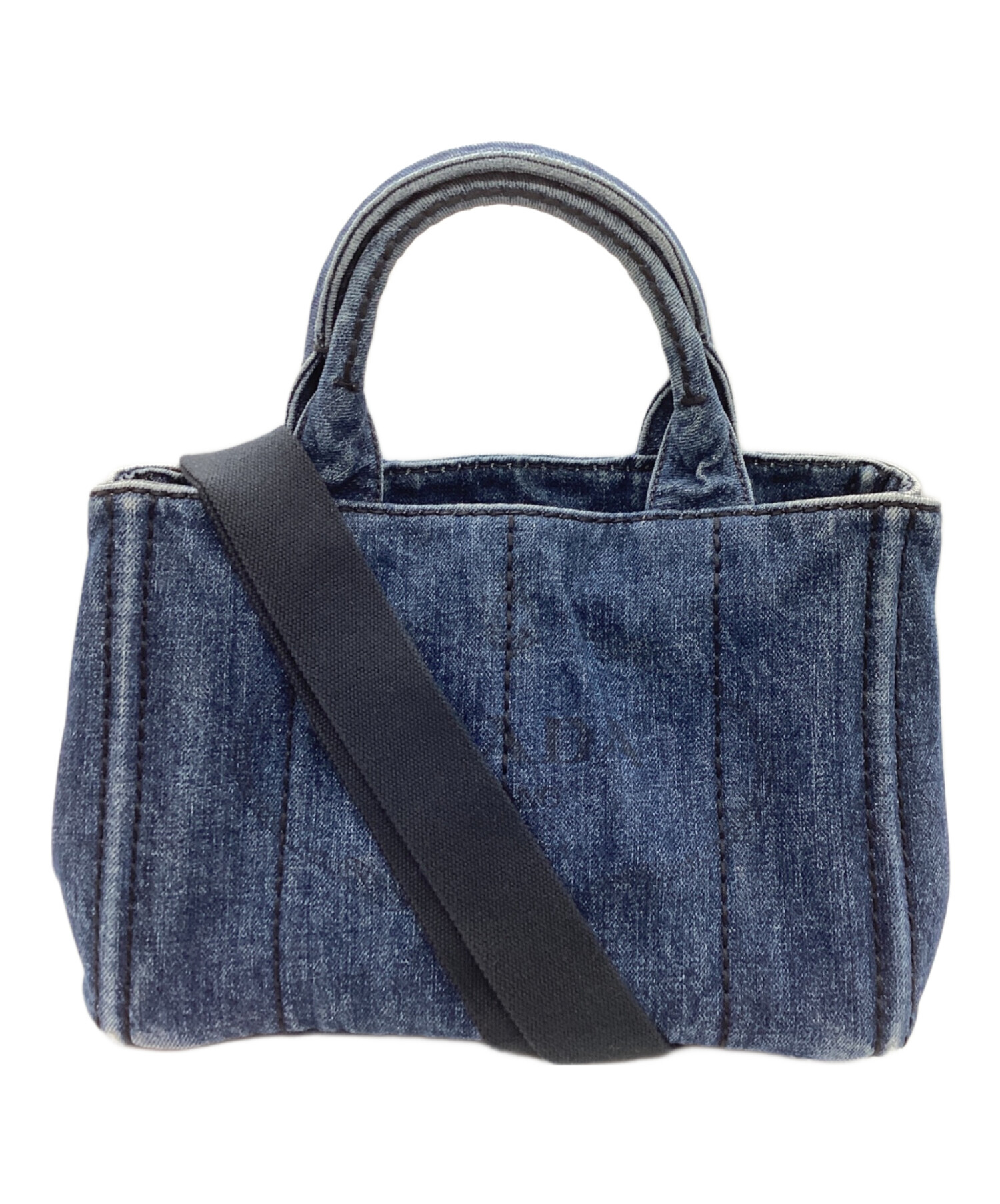 中古・古着通販】PRADA (プラダ) CANAPA デニム ロゴ トート カナパ 