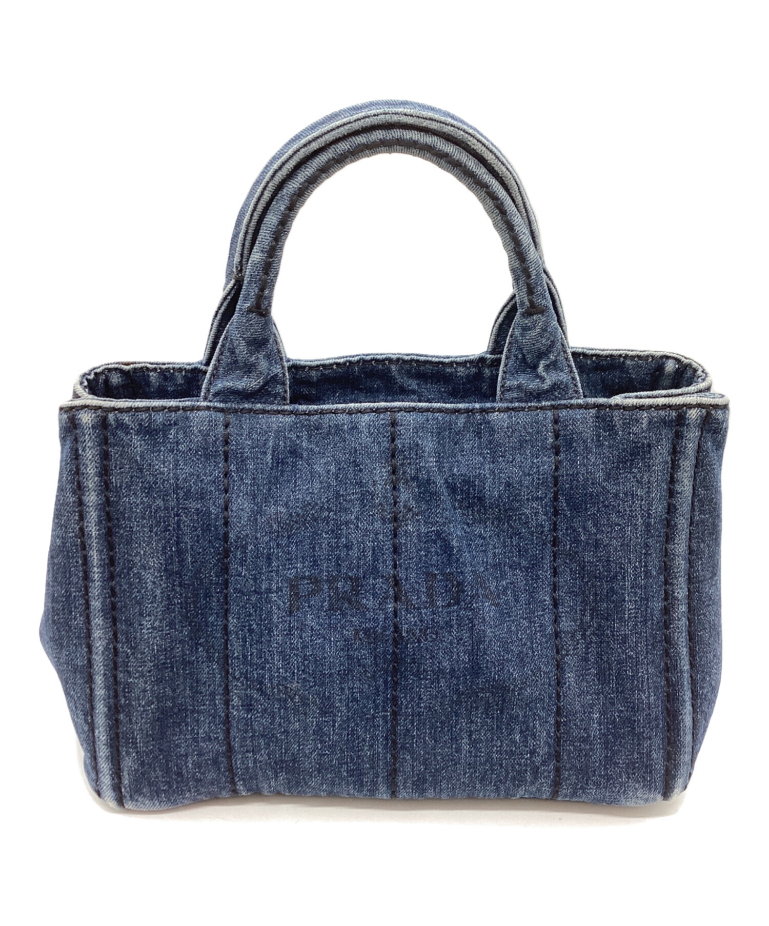 中古・古着通販】PRADA (プラダ) CANAPA デニム ロゴ トート カナパ 