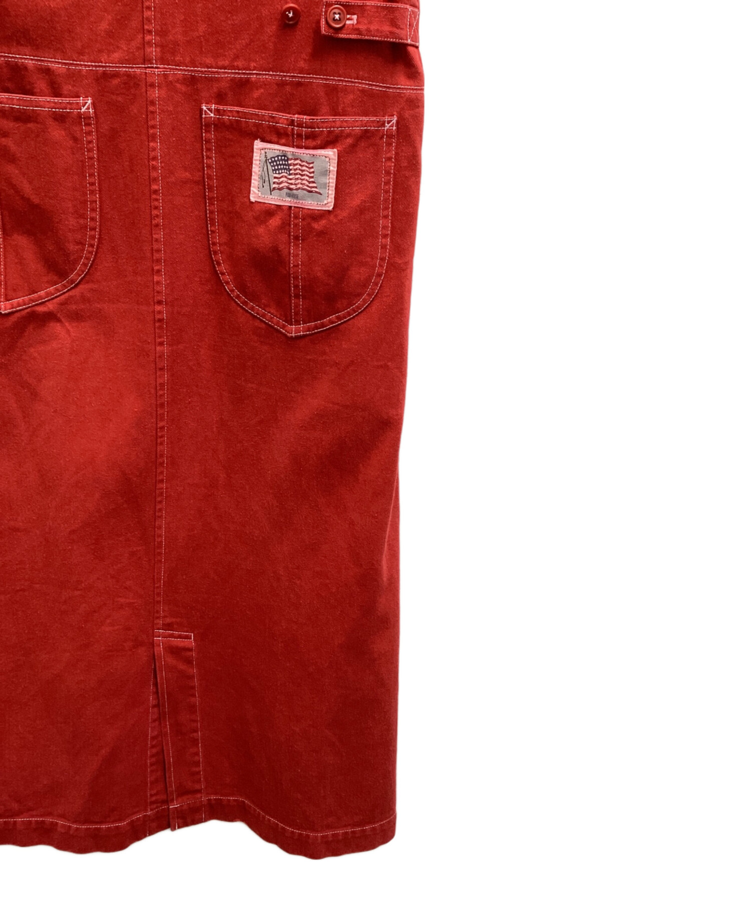 PINK HOUSE ノースリーブ ワンピース レッド 中古・古着通販】PINK HOUSE (ピンクハウス) ノースリーブワンピース