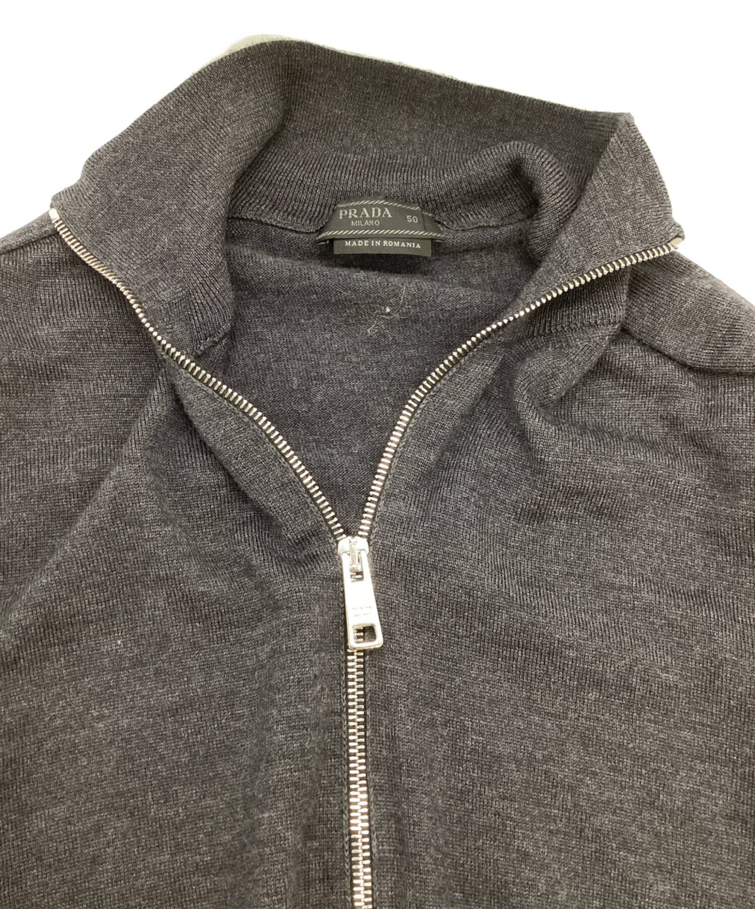 中古・古着通販】PRADA (プラダ) バージンウールジップアップニット